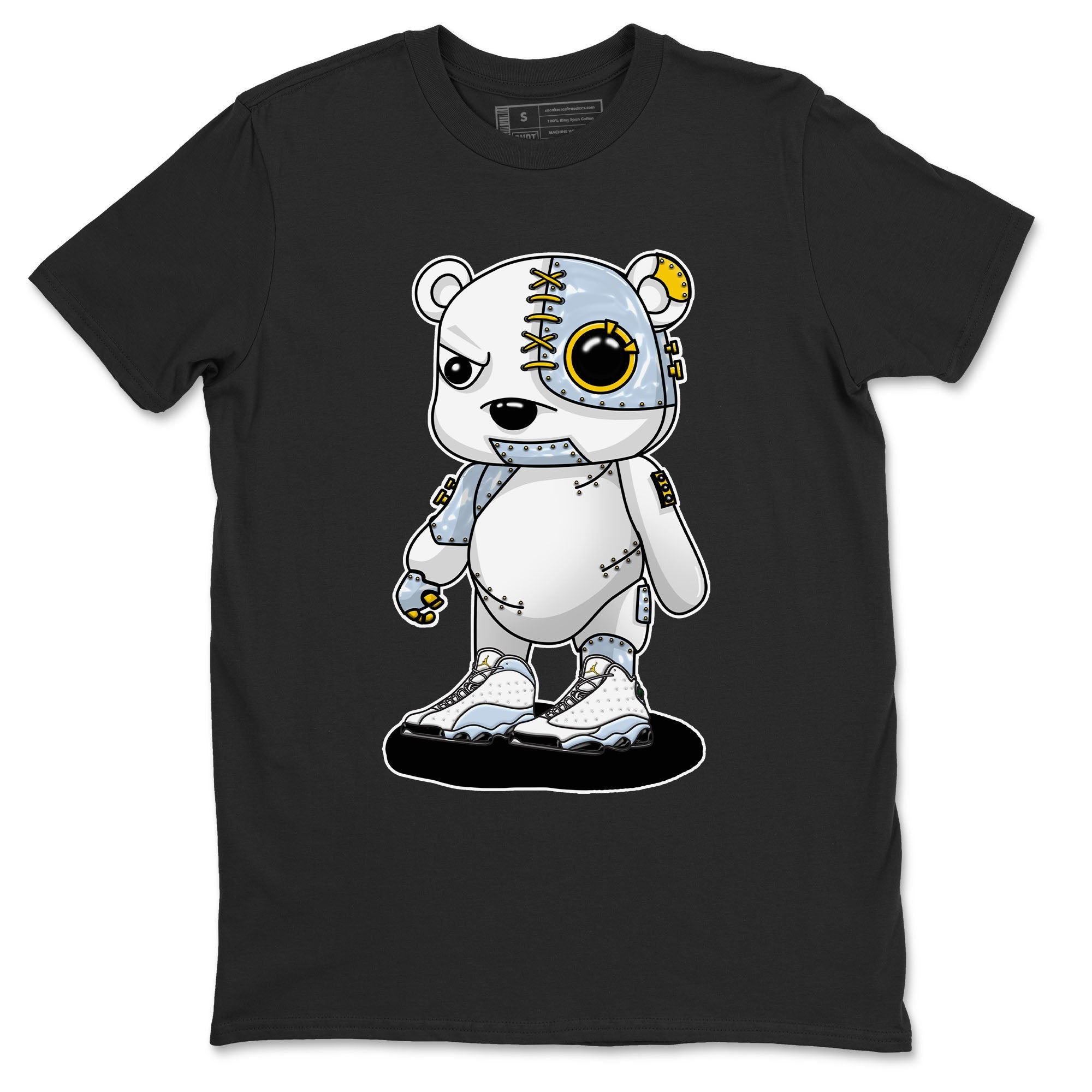 Cyborg Bear snkmatch Tees - Air Jordan 13 Blue Grey