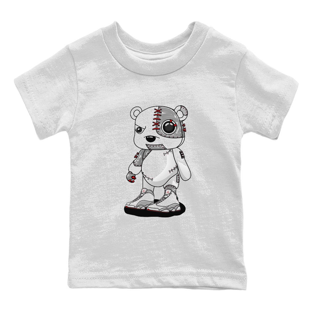 Cyborg Bear Kids Tops - Air Jordan 13 Wolf Grey