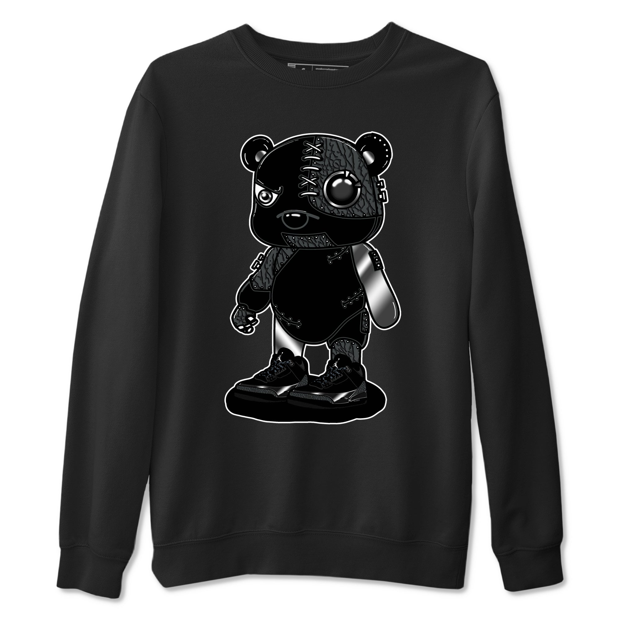 Cyborg Bear snkmatch Tees - Air Jordan 3 Black Cat