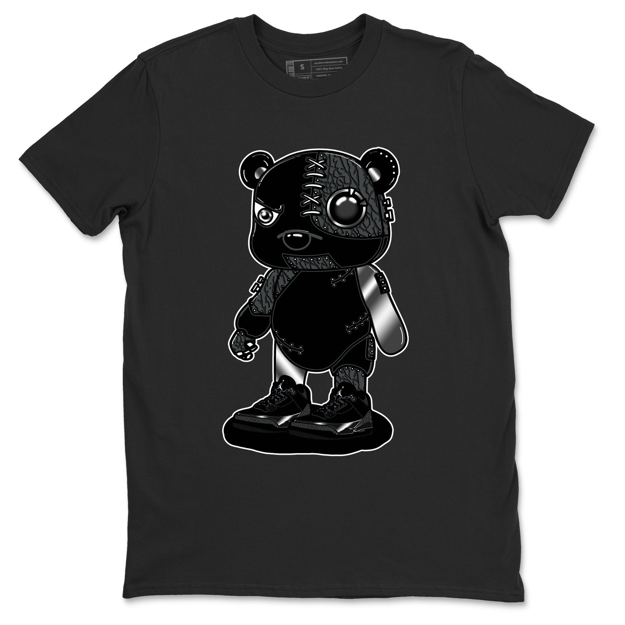 Cyborg Bear snkmatch Tees - Air Jordan 3 Black Cat