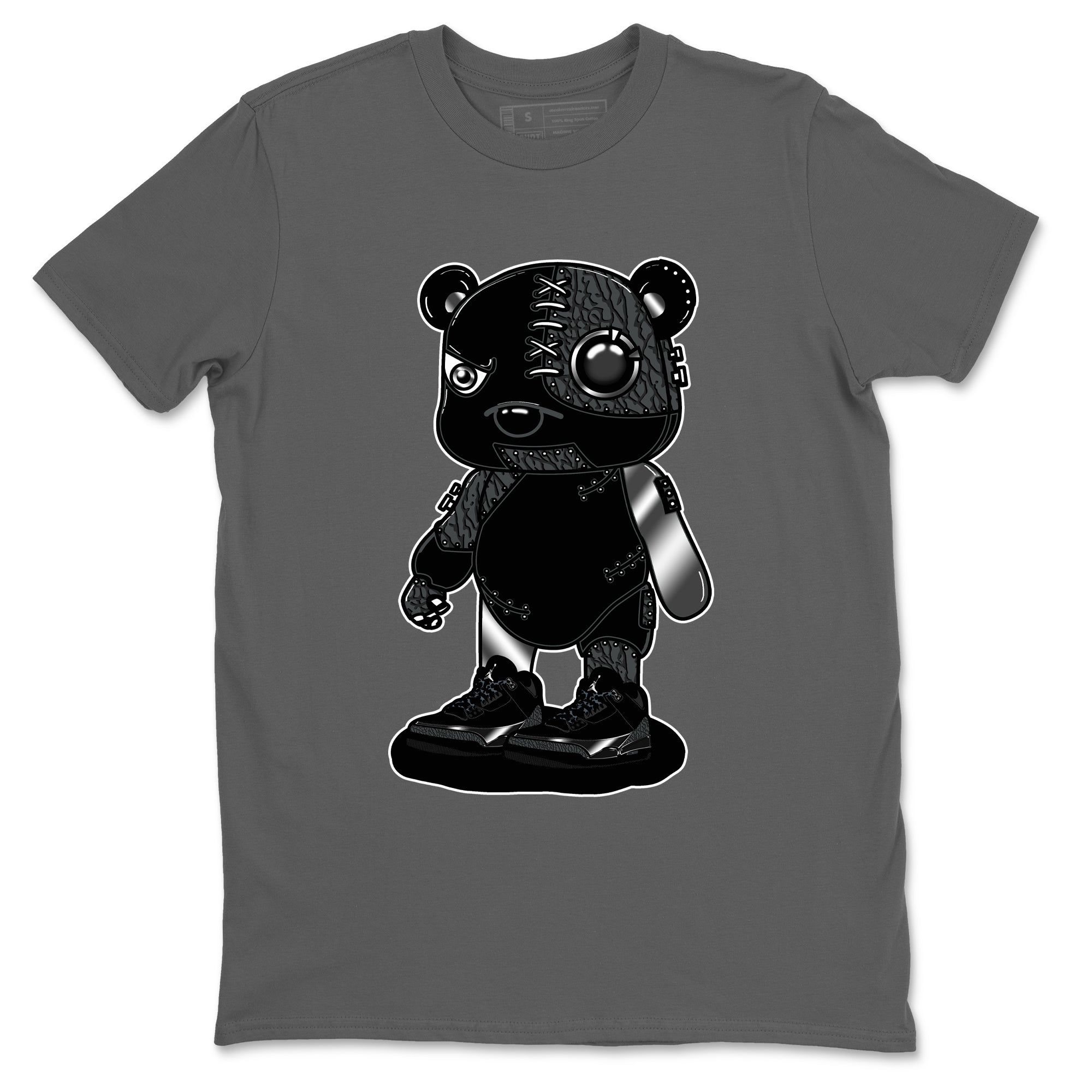 Cyborg Bear snkmatch Tees - Air Jordan 3 Black Cat