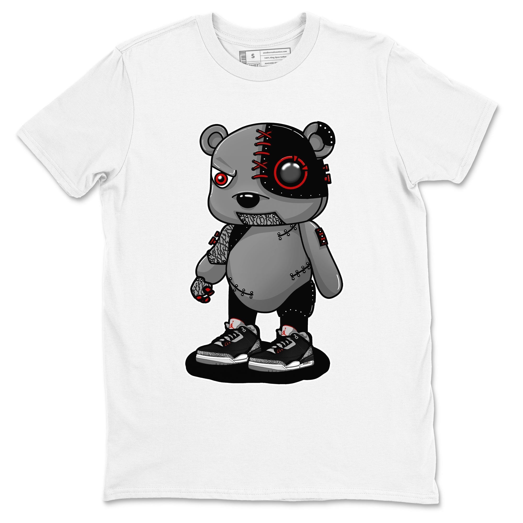 Cyborg Bear snkmatch Tees - Air Jordan 3 Black Cement