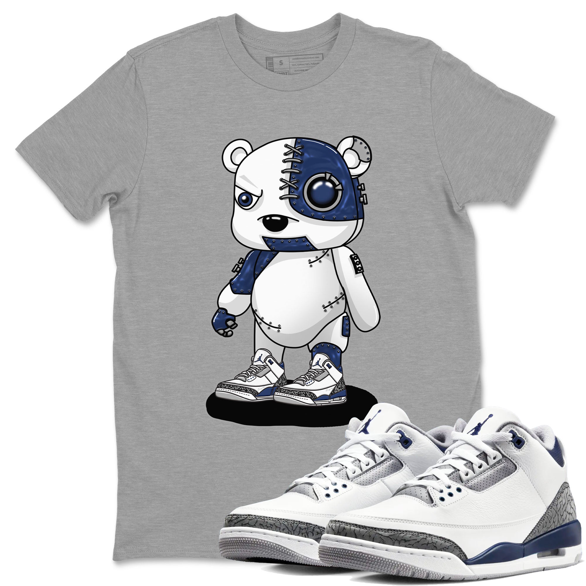 Cyborg Bear snkmatch Tees - Air Jordan 3 Midnight Navy 2023