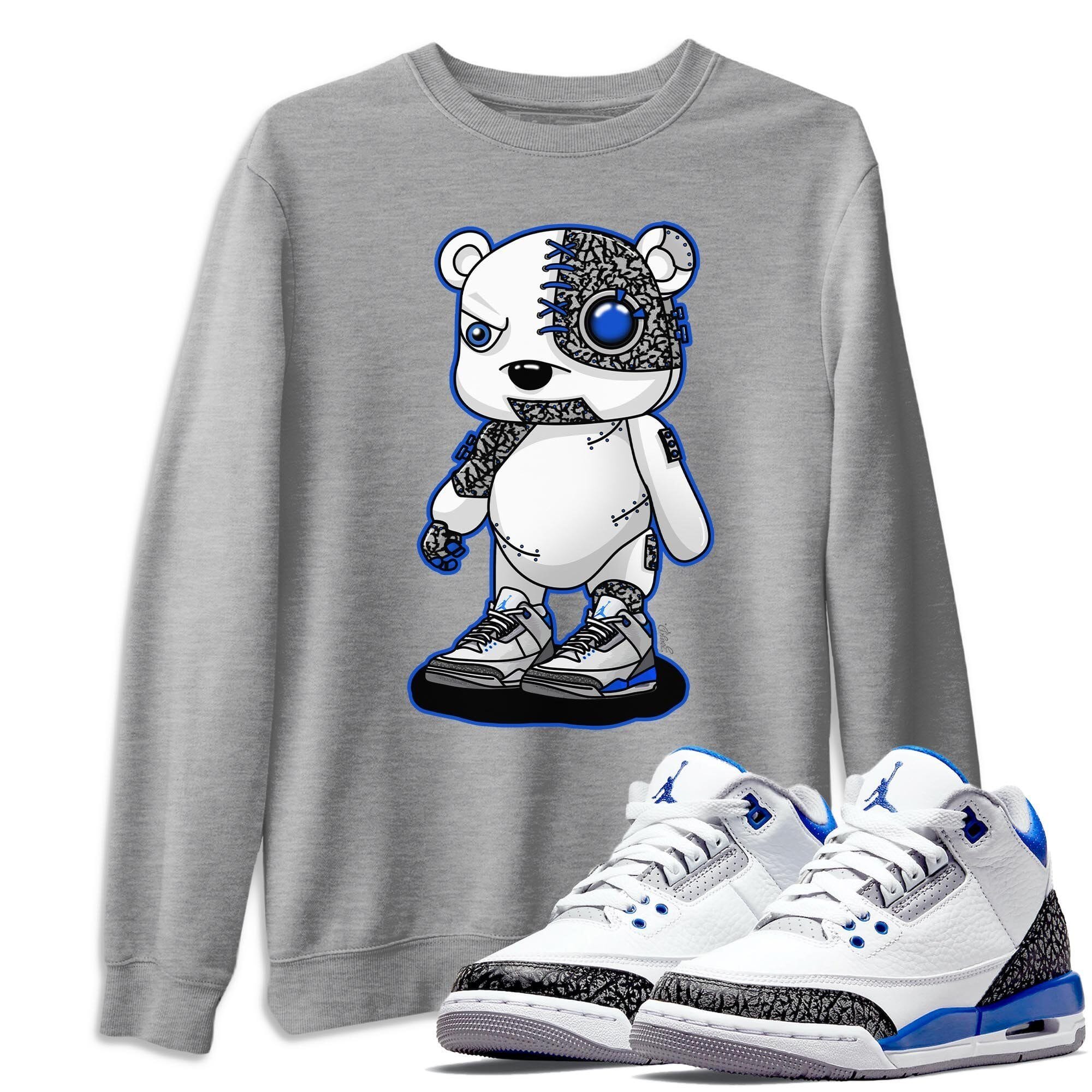 Cyborg Bear Unisex Tops - Air Jordan 3 Racer Blue