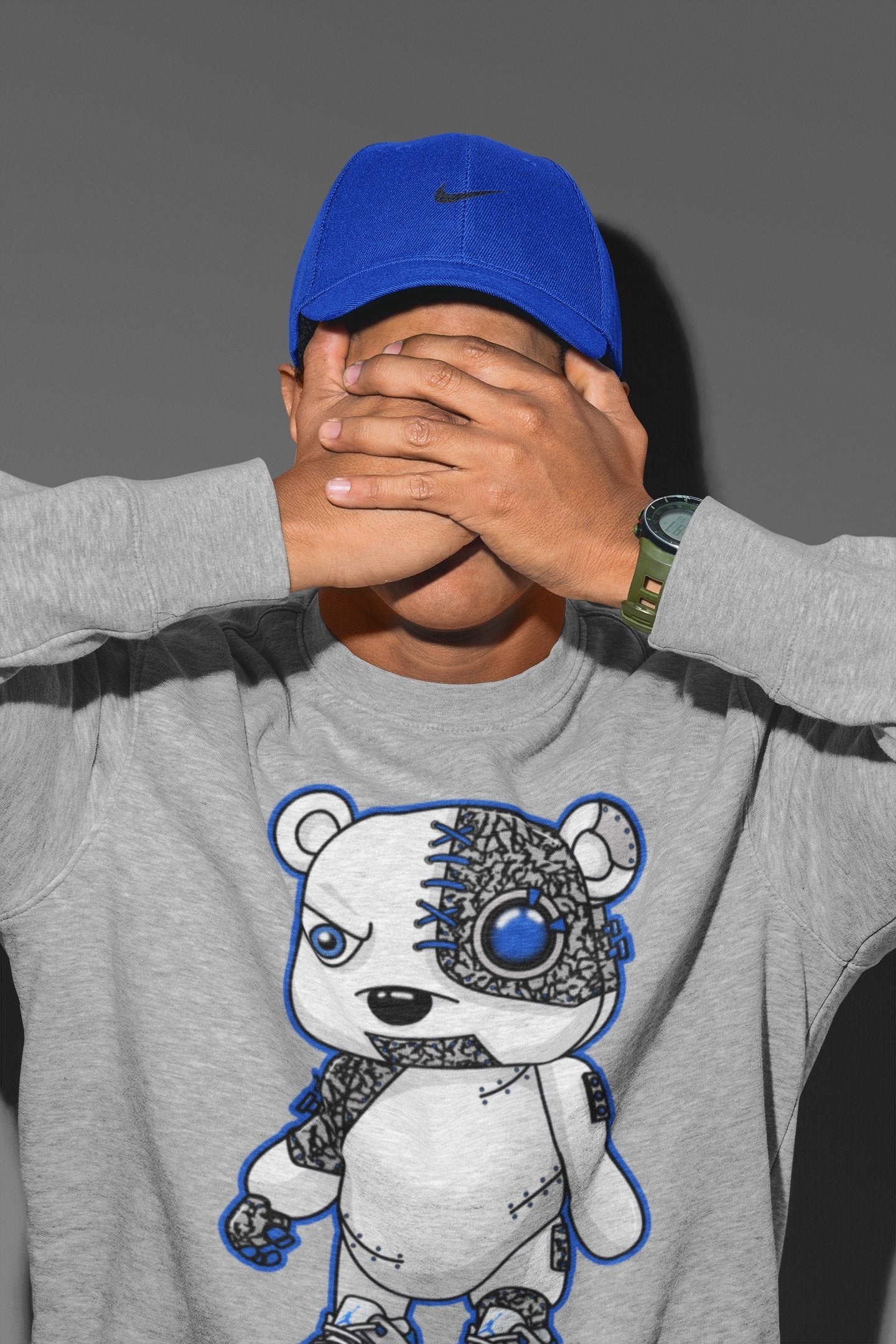 Cyborg Bear Unisex Tops - Air Jordan 3 Racer Blue