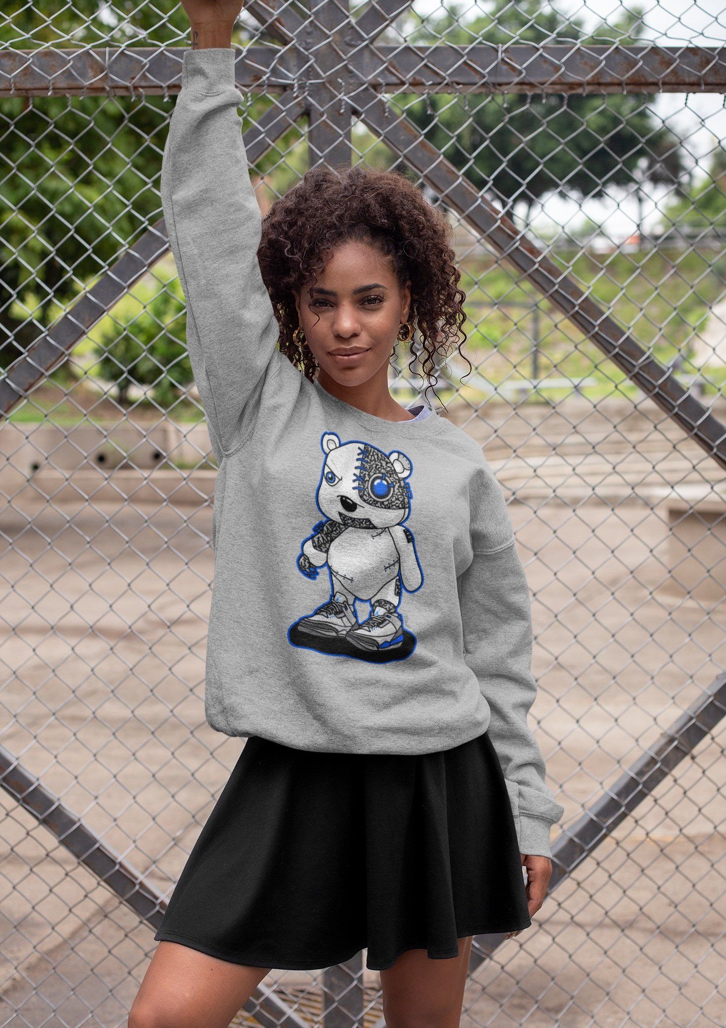 Cyborg Bear Unisex Tops - Air Jordan 3 Racer Blue