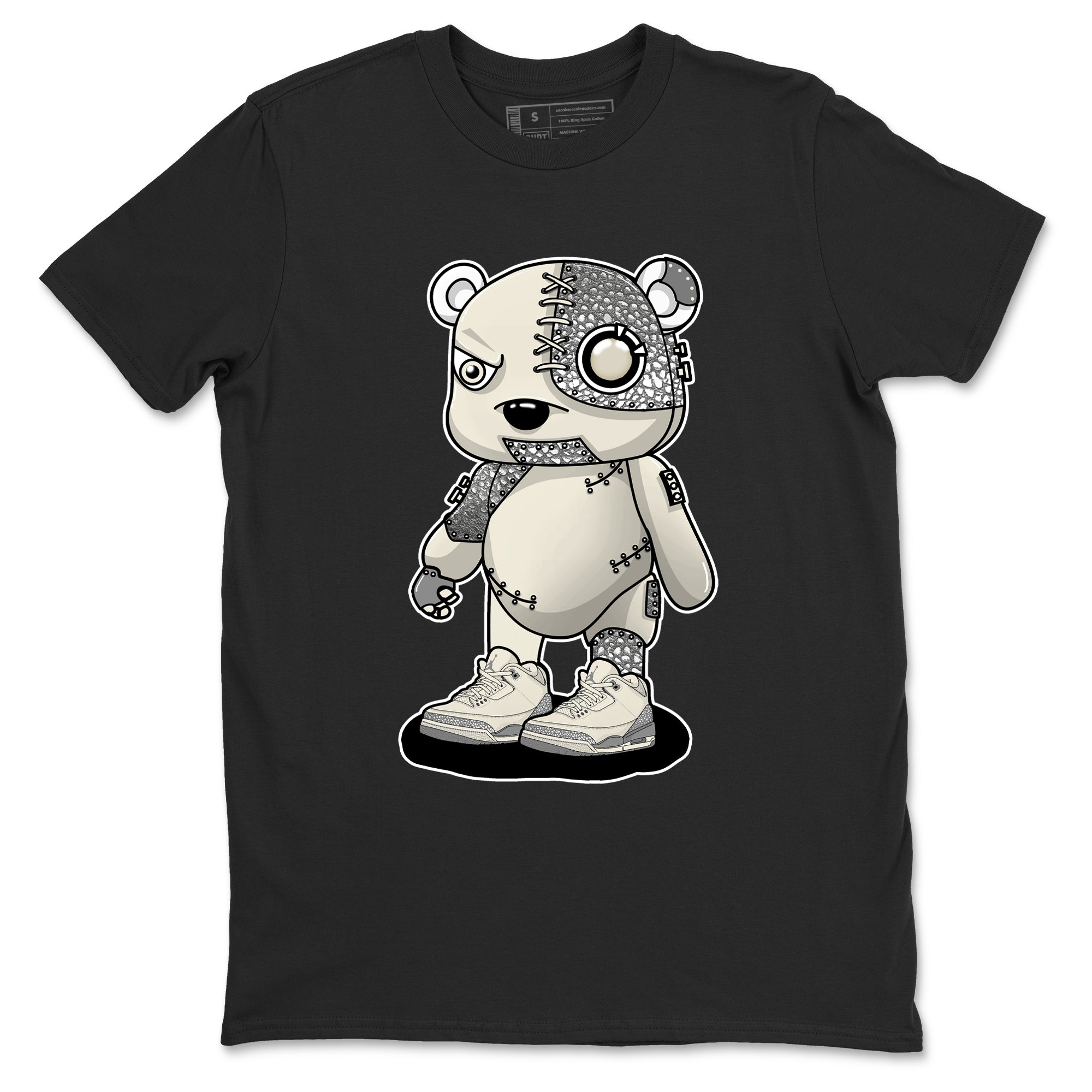 Cyborg Bear snkmatch Tees - Air Jordan 3 Sail and Cement Grey