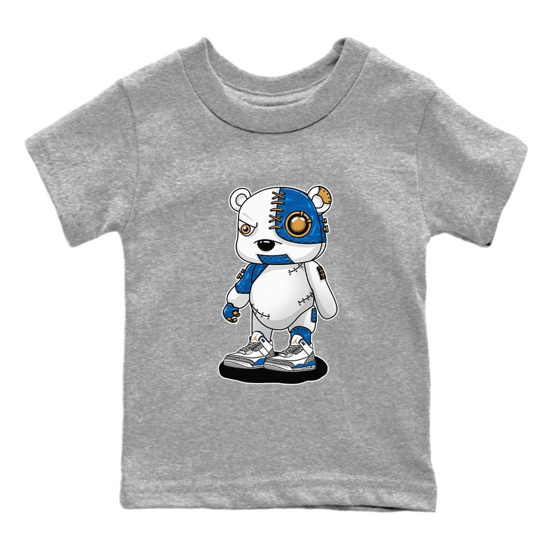 Cyborg Bear Kids Tops - Air Jordan 3 Wizards