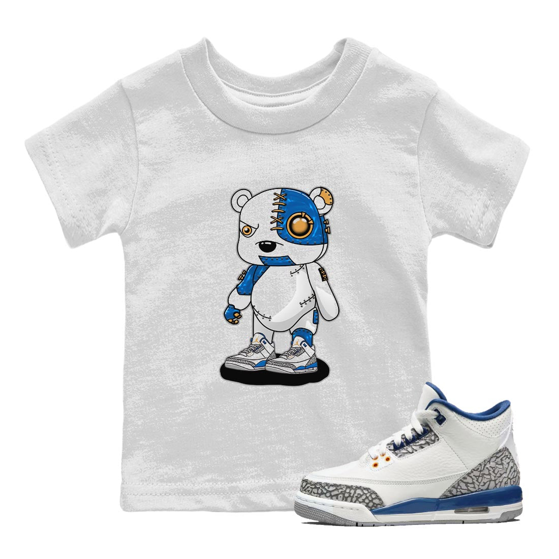 Cyborg Bear Kids Tops - Air Jordan 3 Wizards