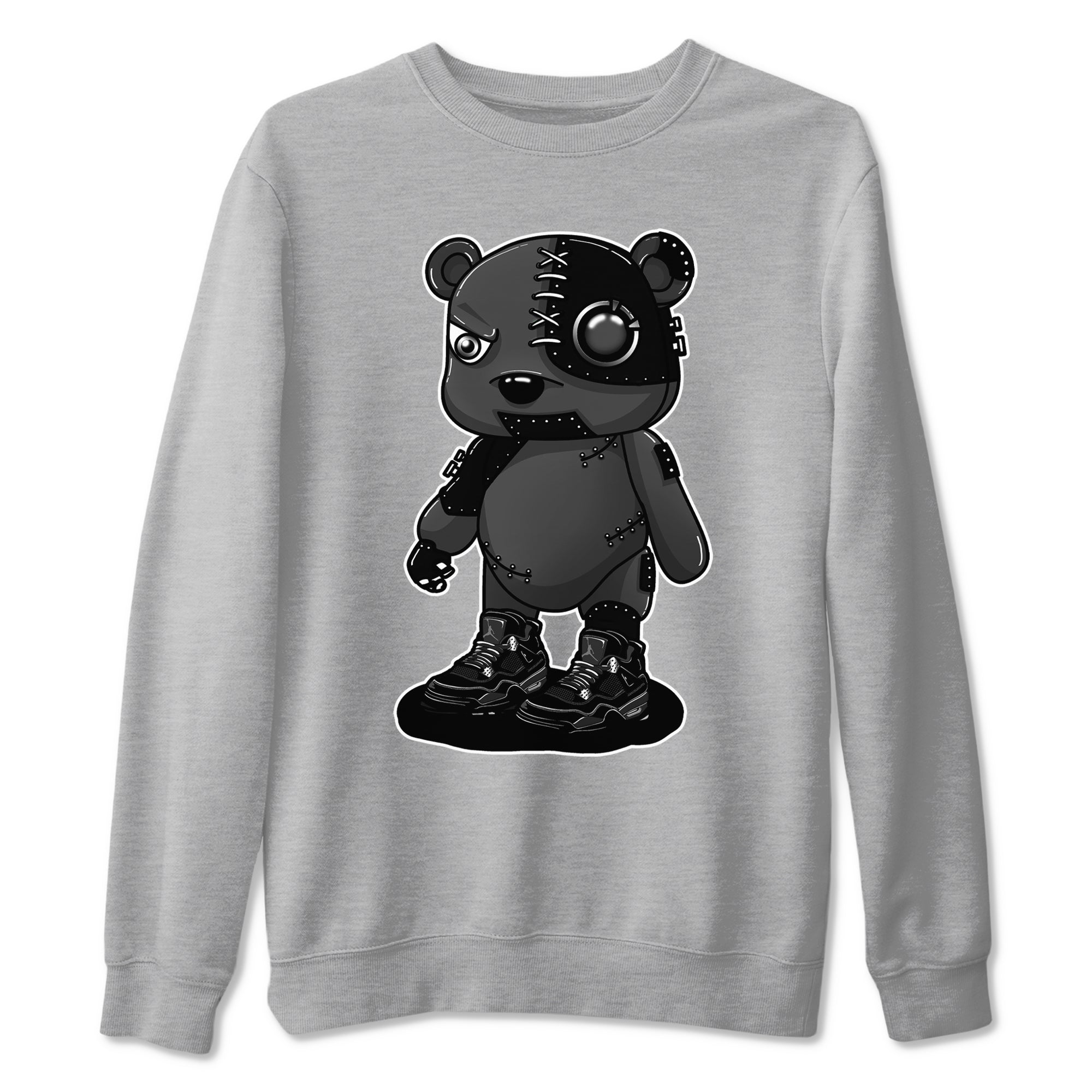 Cyborg Bear snkmatch Tees - Air Jordan 4 Black Cat