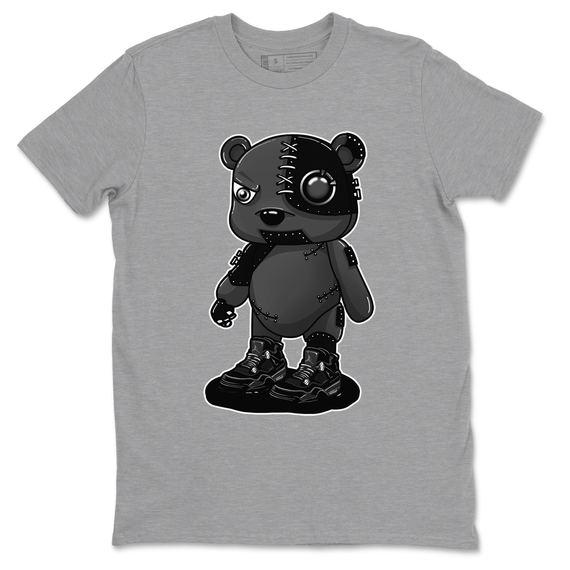 Cyborg Bear snkmatch Tees - Air Jordan 4 Black Cat