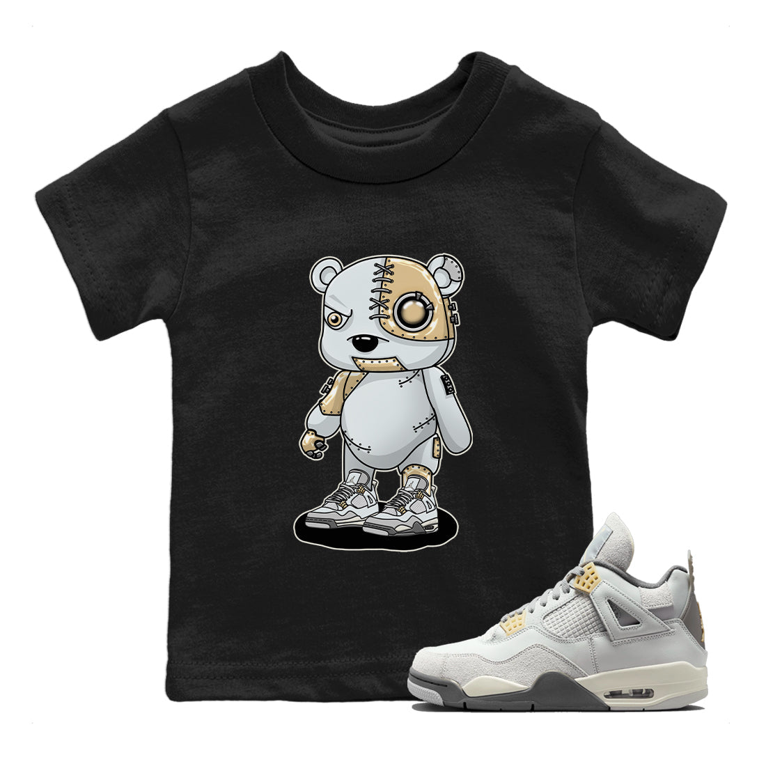 Cyborg Bear Kids Tops - Air Jordan 4 Craft