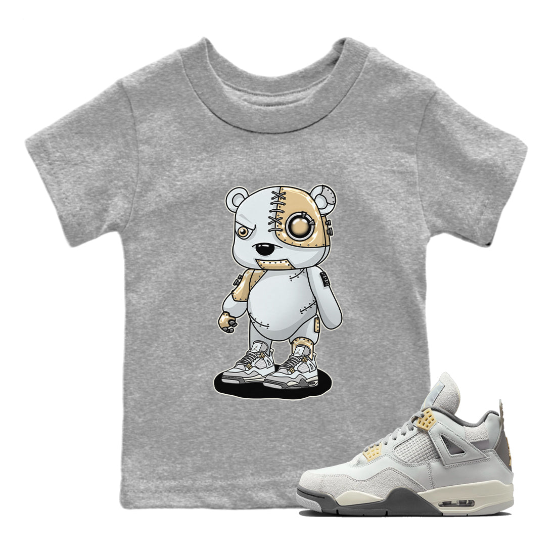 Cyborg Bear Kids Tops - Air Jordan 4 Craft