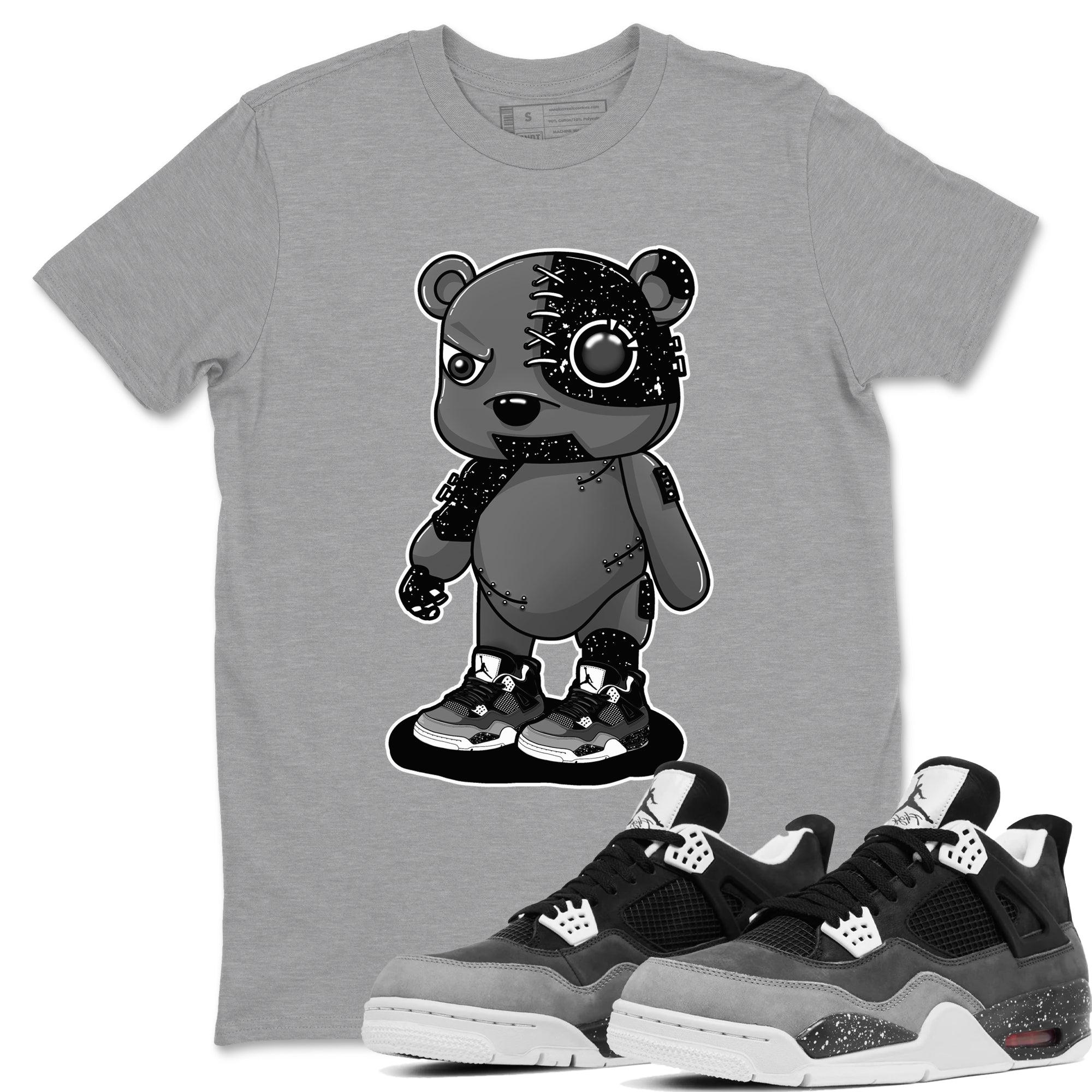 Cyborg Bear snkmatch Tees - Air Jordan 4 Fear