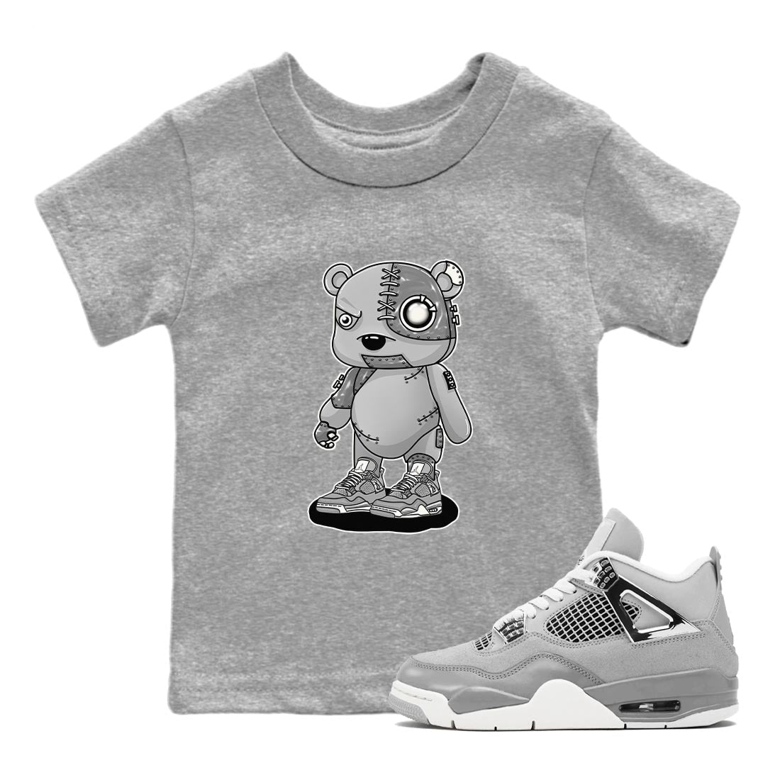 Cyborg Bear snkmatch Tee Kids - Air Jordan 4 Frozen Moments