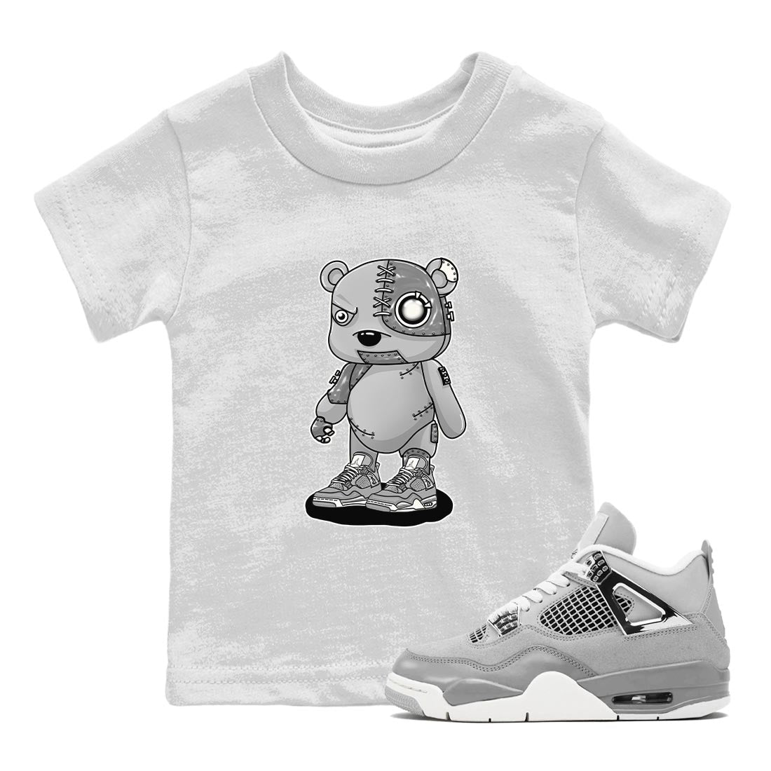 Cyborg Bear snkmatch Tee Kids - Air Jordan 4 Frozen Moments