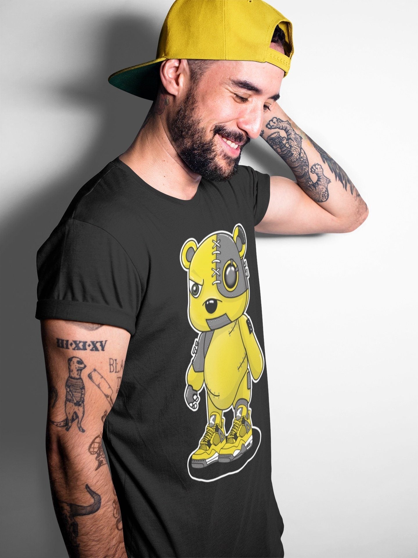 Cyborg Bear Unisex Tops - Air Jordan 4 Lightning