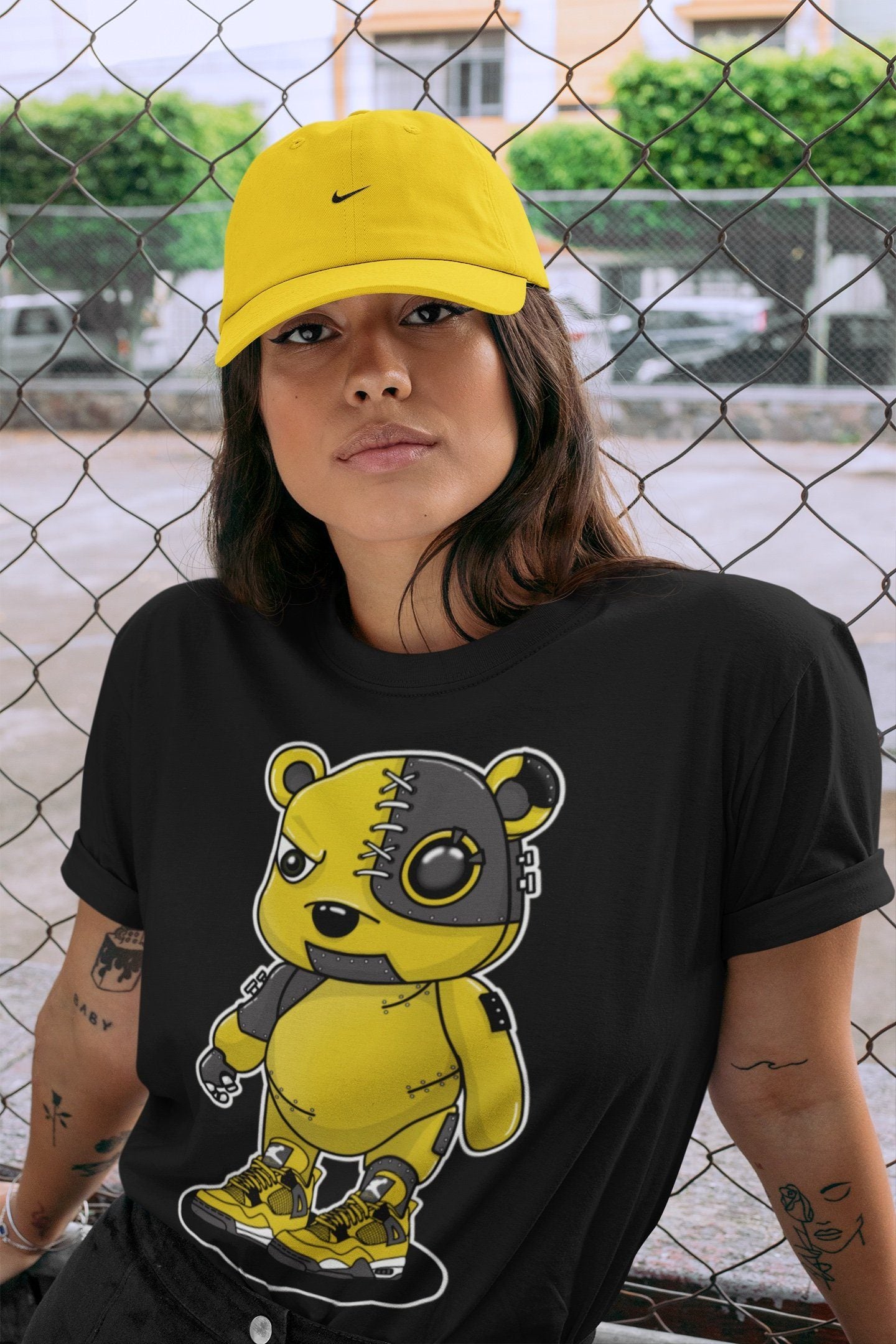 Cyborg Bear Unisex Tops - Air Jordan 4 Lightning
