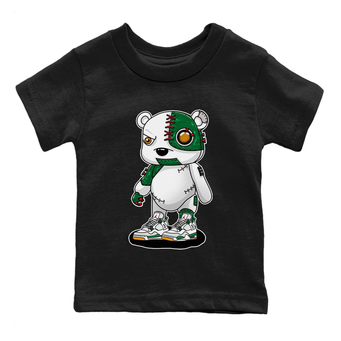 Cyborg Bear Kids Tops - Air Jordan 4 Pine Green