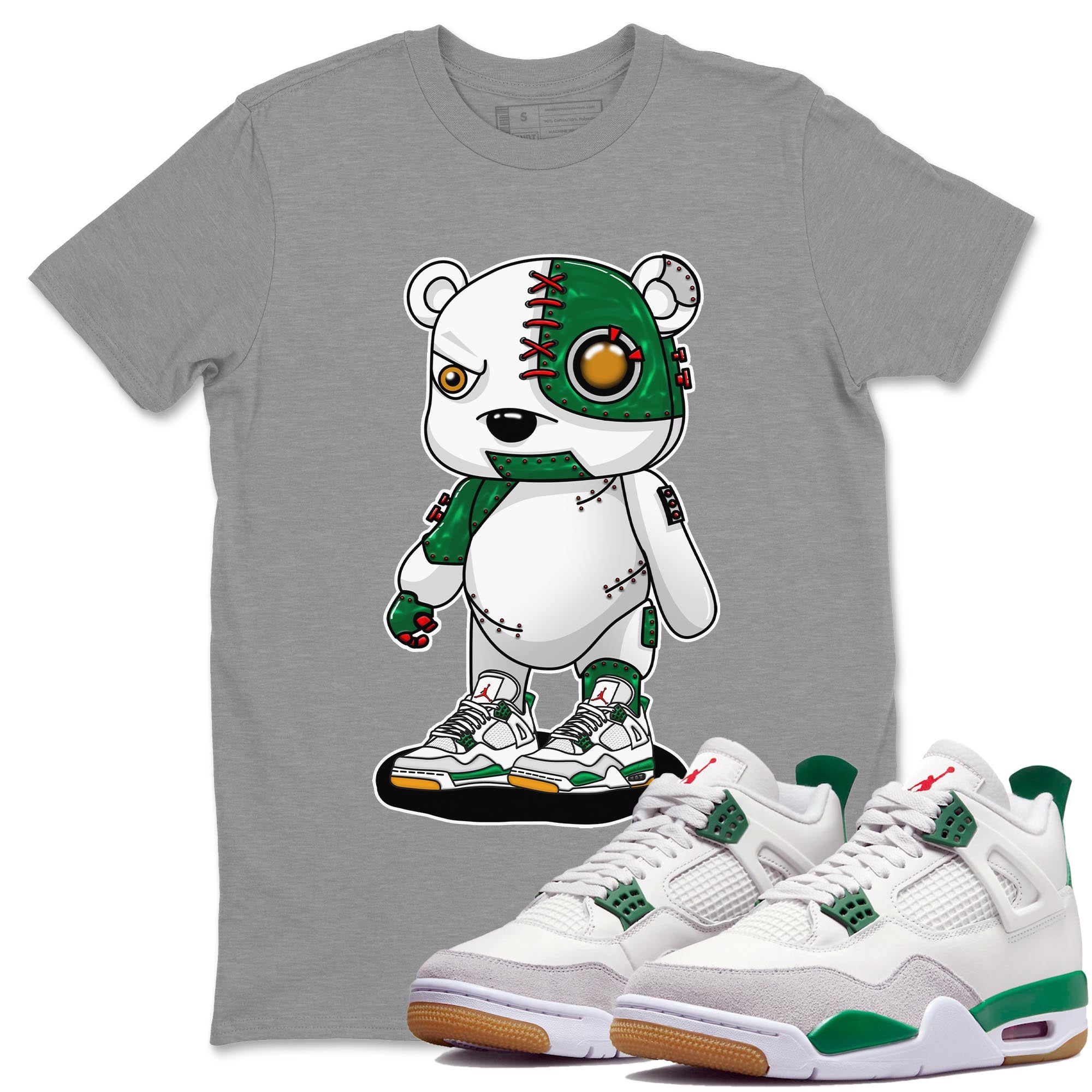 Cyborg Bear Unisex Tops - Air Jordan 4 Pine Green SB