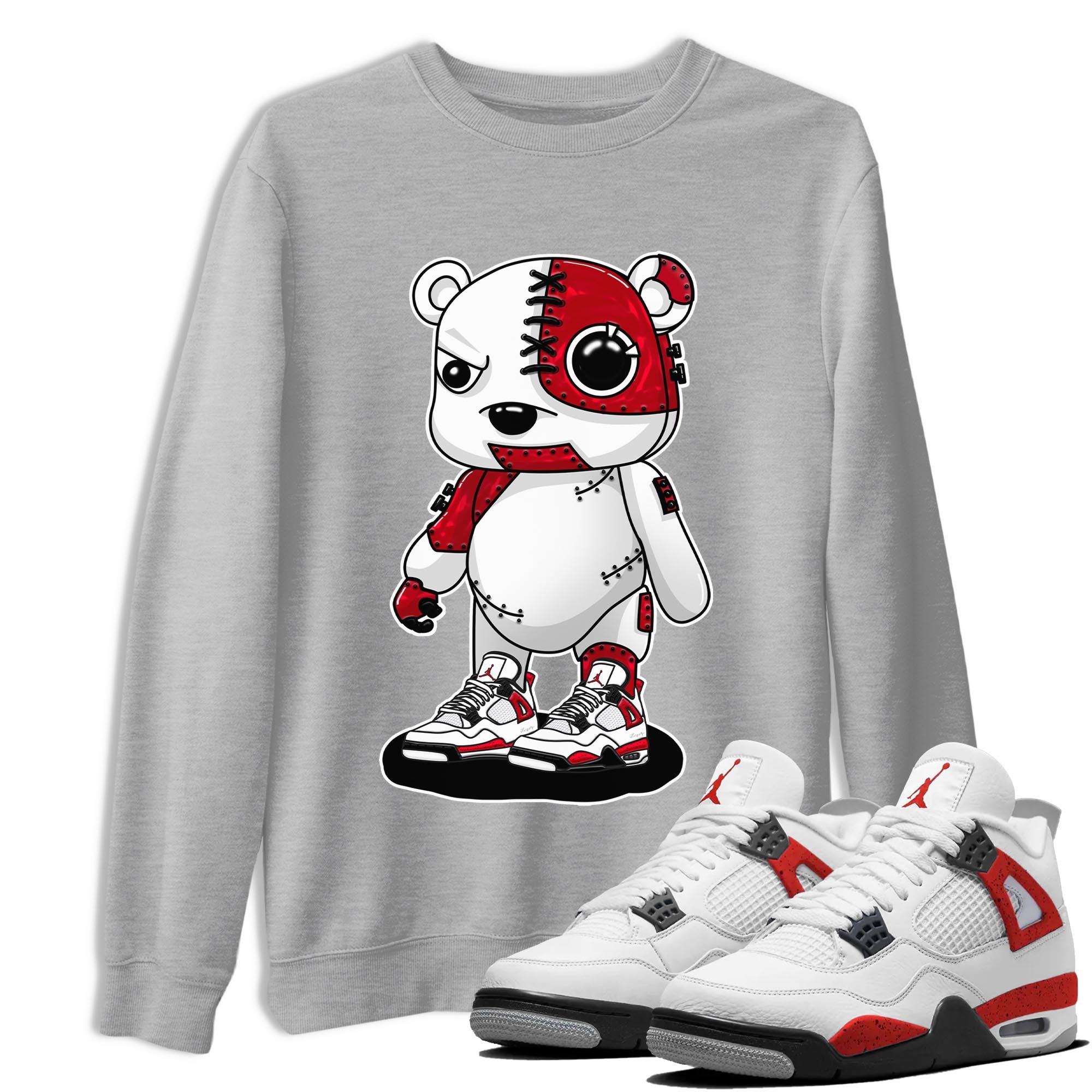 Cyborg Bear snkmatch Tee - Air Jordan 4 Red Cement