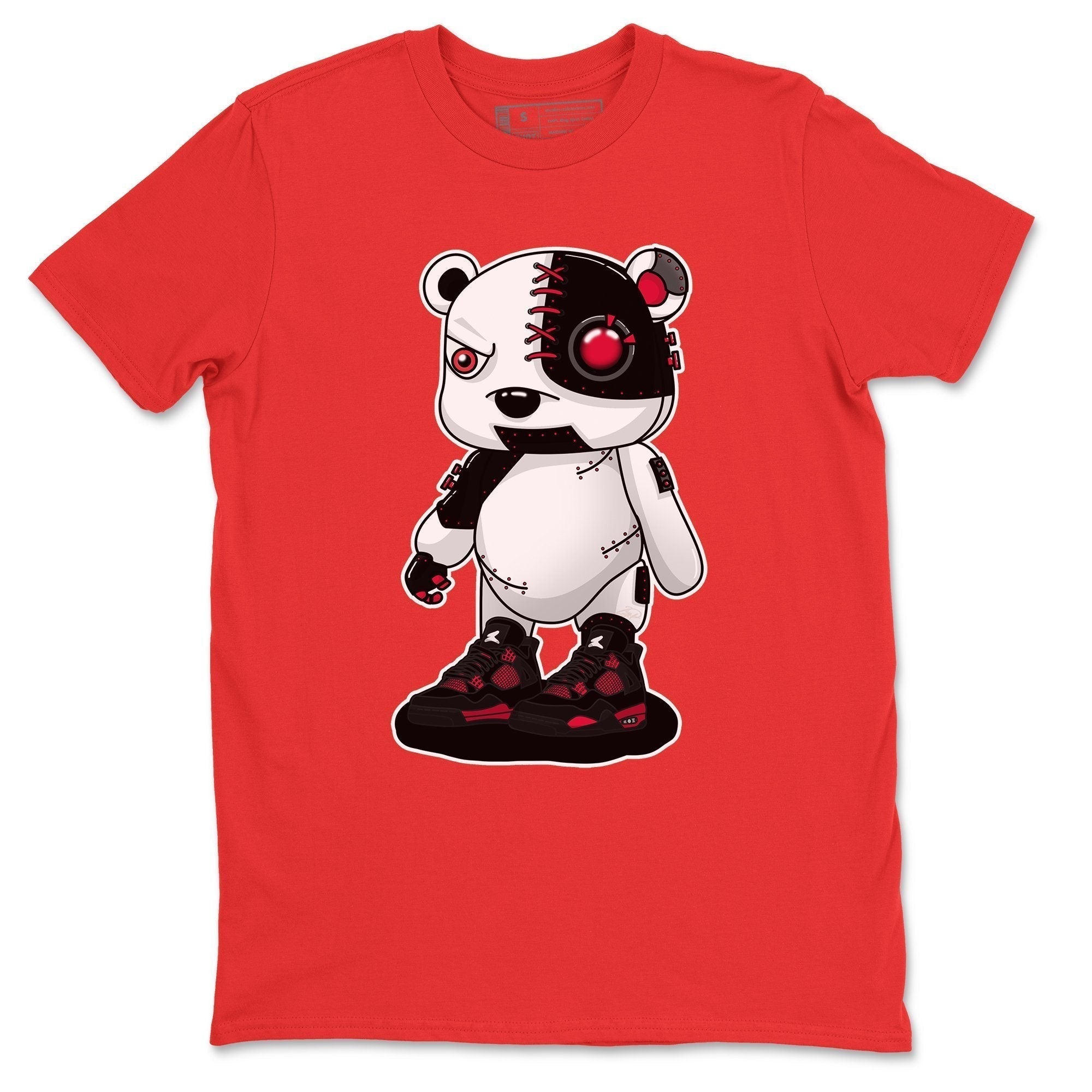 Cyborg Bear Unisex Tops - Air Jordan 4 Red Thunder