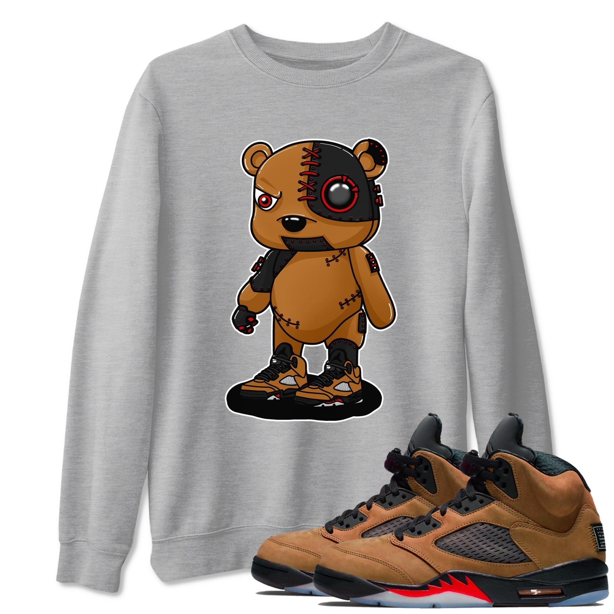 Cyborg Bear snkmatch Tees - Air Jordan 5 Archaeo Brown