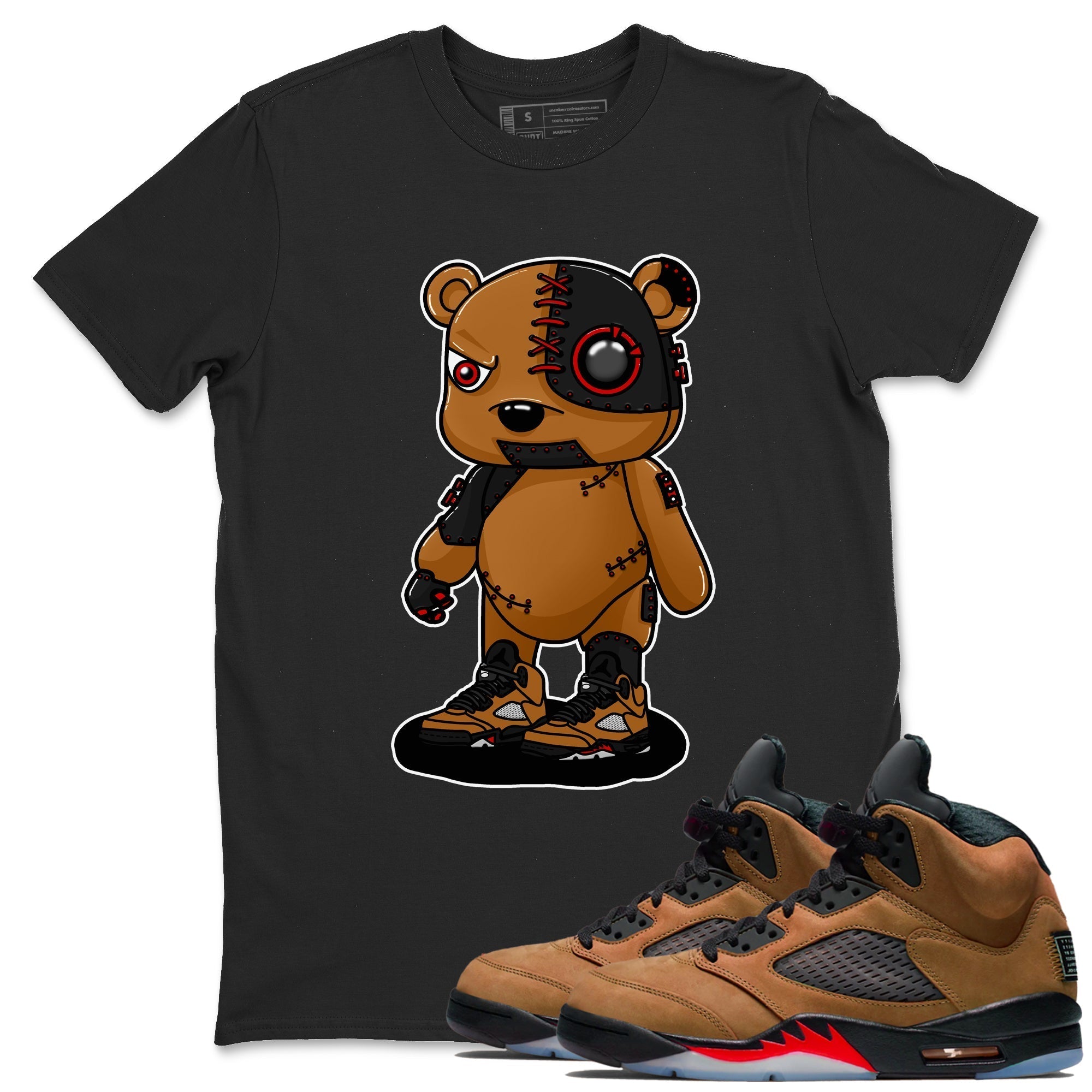 Cyborg Bear snkmatch Tees - Air Jordan 5 Archaeo Brown