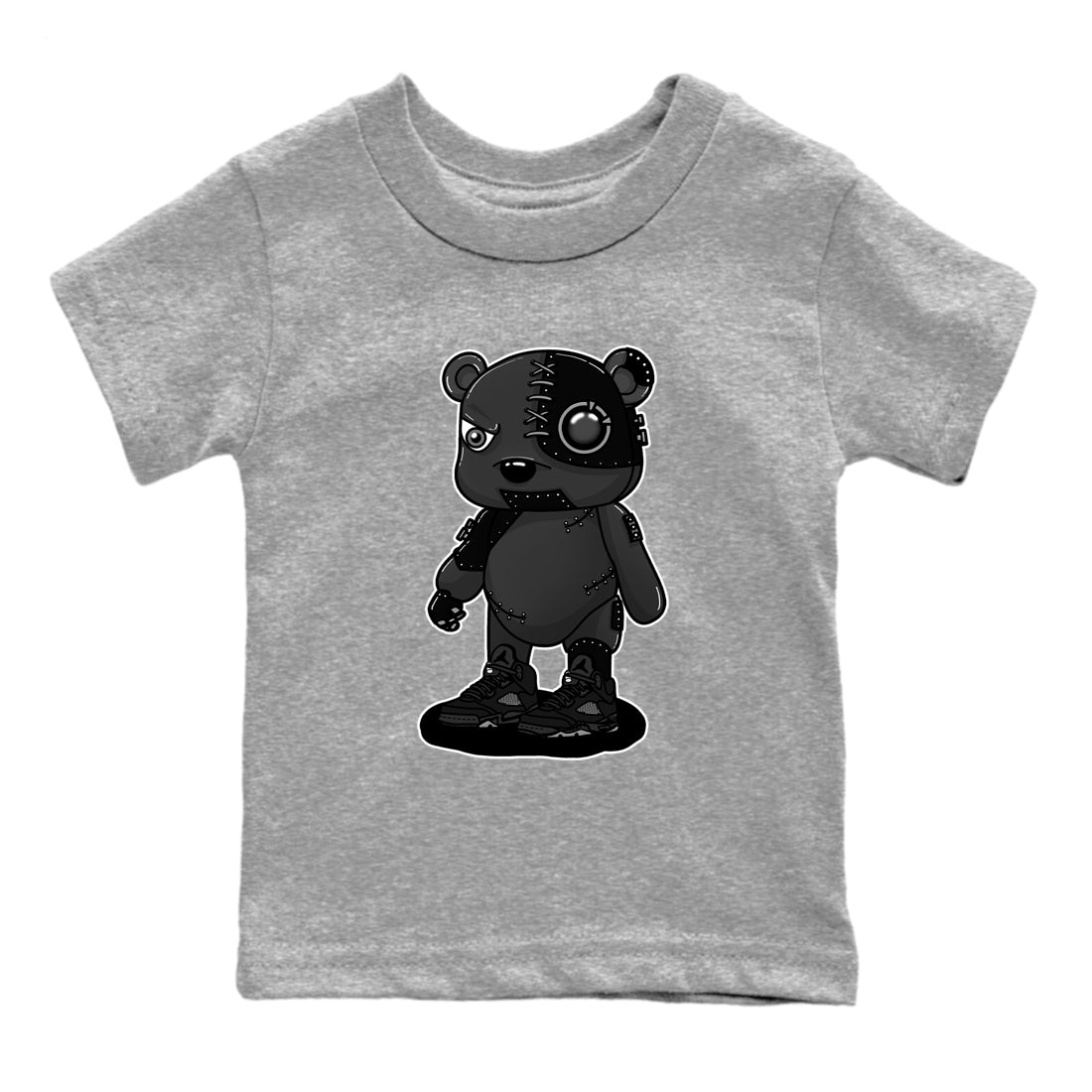 Cyborg Bear snkmatch Tees Kids - Air Jordan 5 Black Cat