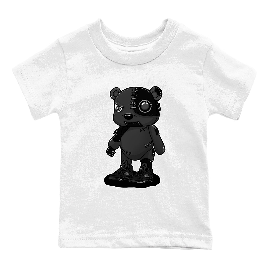 Cyborg Bear snkmatch Tees Kids - Air Jordan 5 Black Cat