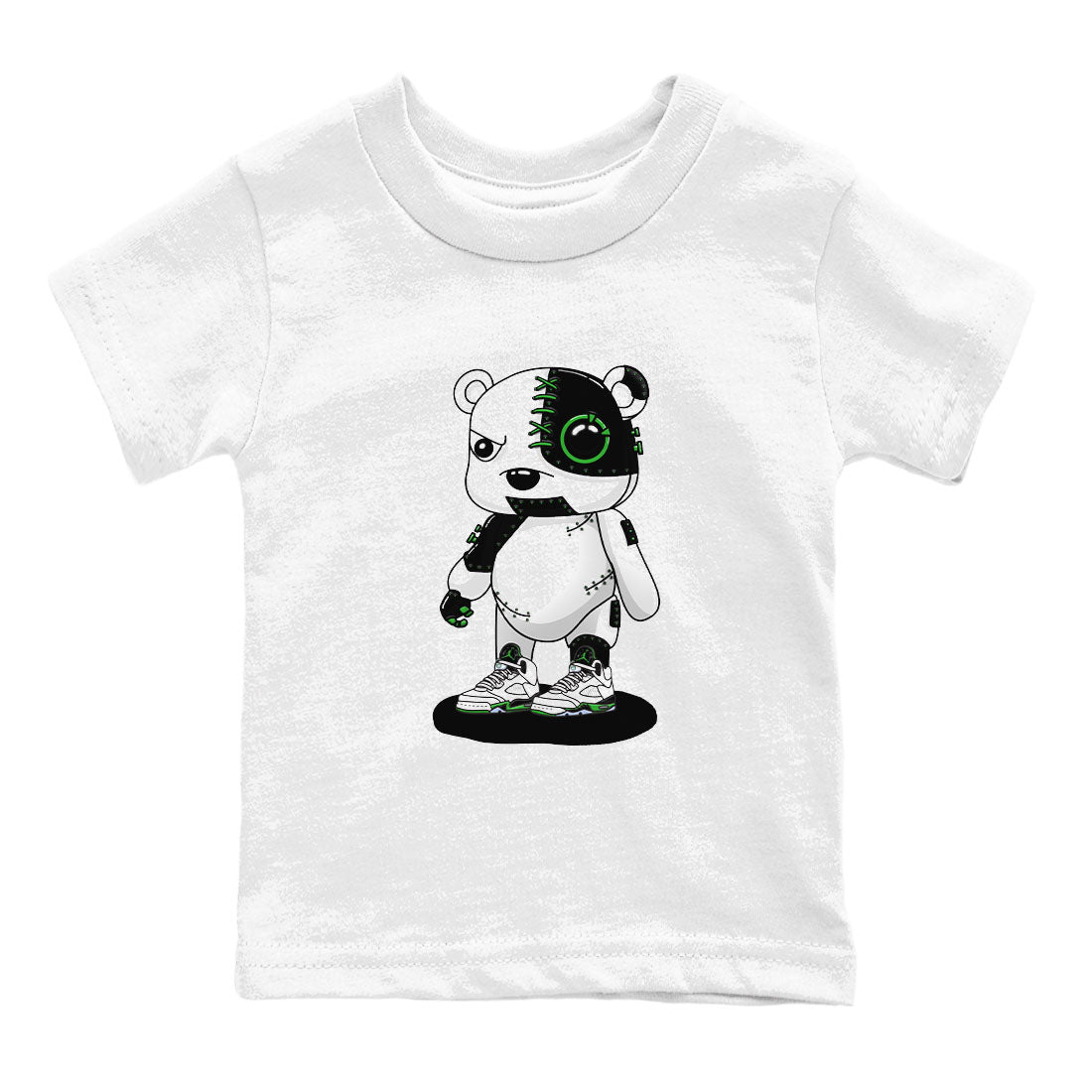 Cyborg Bear snkmatch Tees Kids - Air Jordan 5 Lucky Green