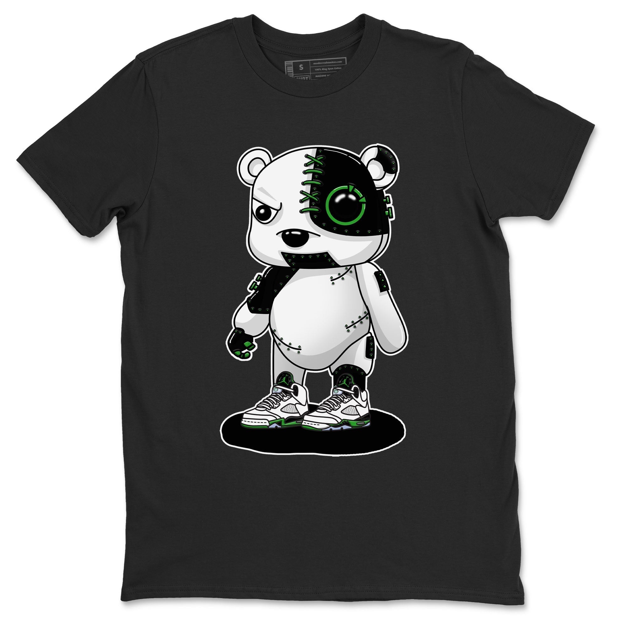 Cyborg Bear snkmatch Tees - Air Jordan 5 Lucky Green