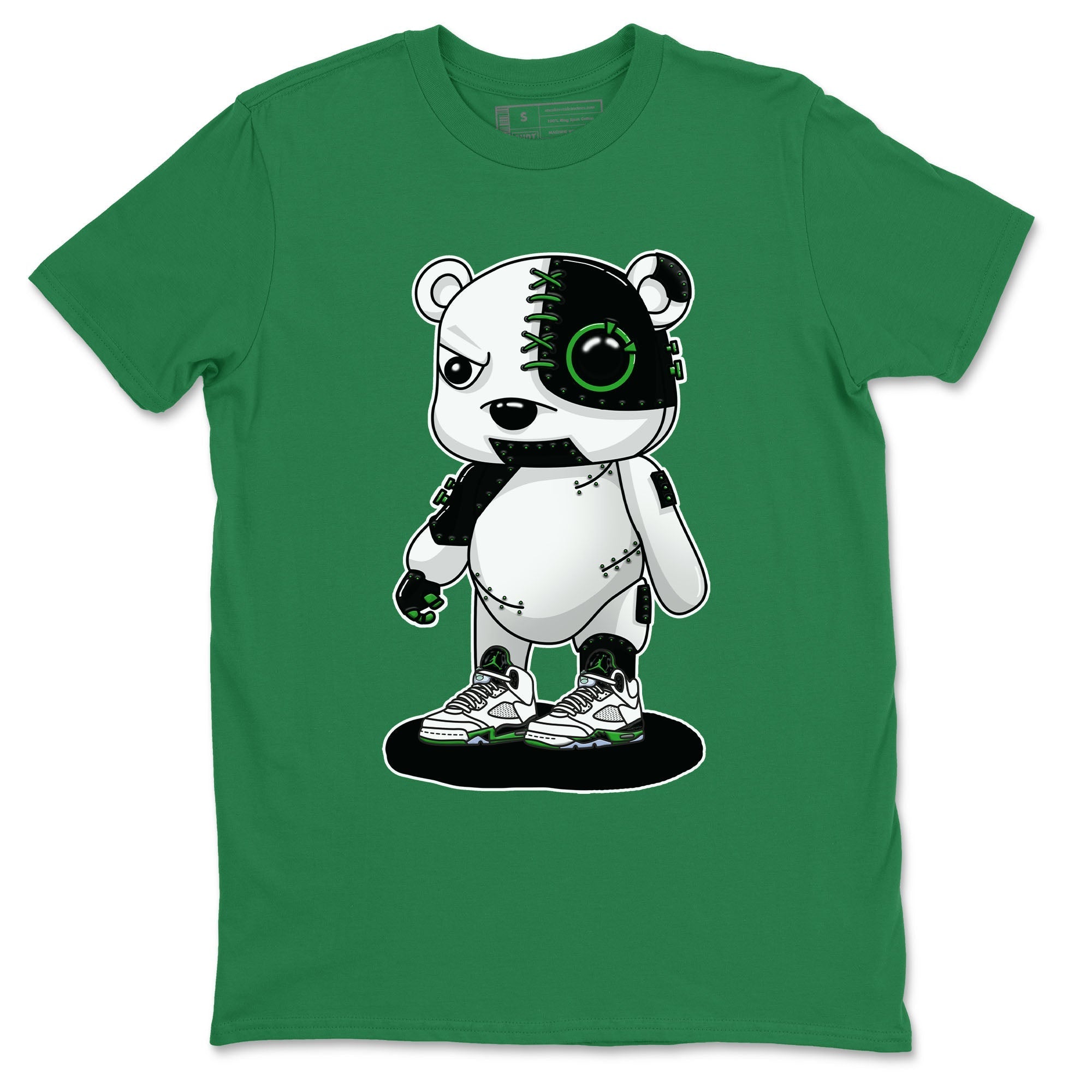Cyborg Bear snkmatch Tees - Air Jordan 5 Lucky Green