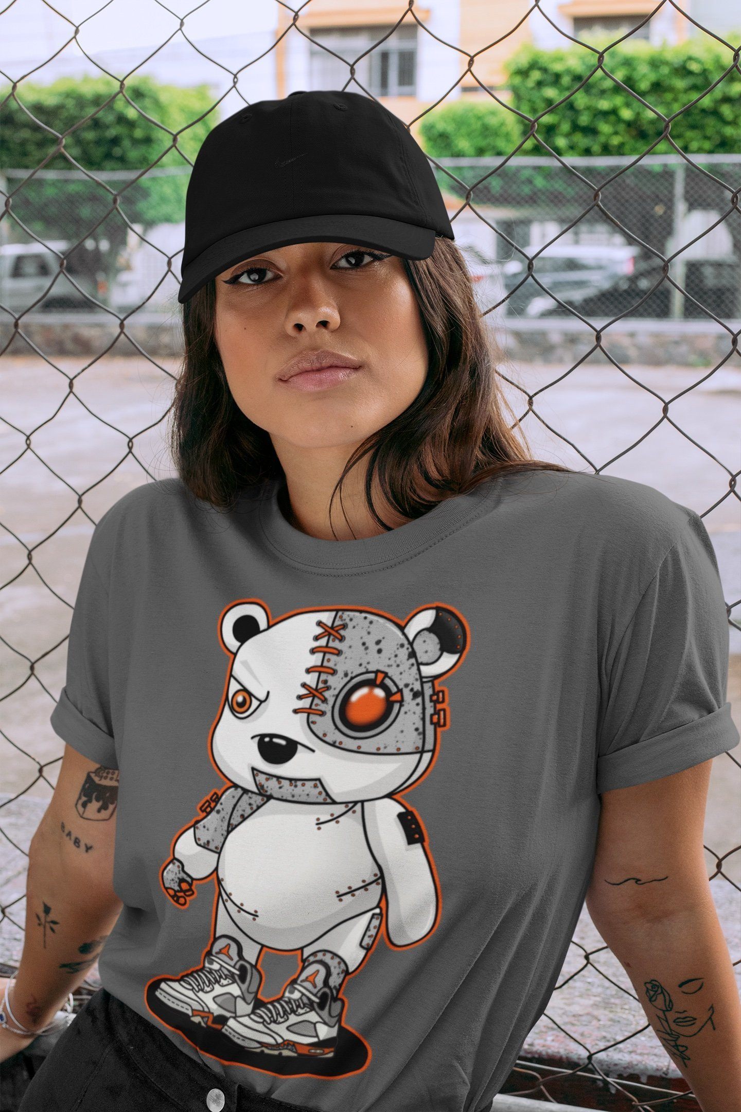 Cyborg Bear Unisex Tops - Air Jordan 5 Shattered Backboard