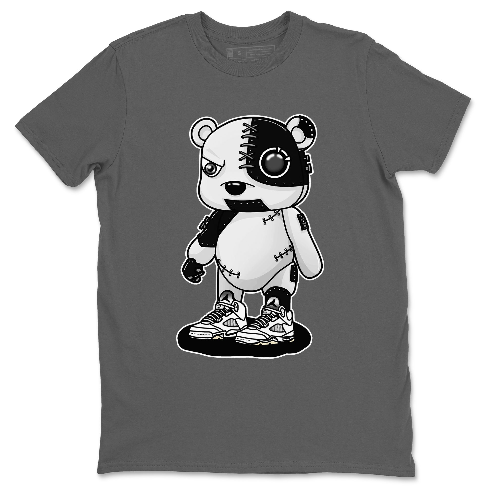 Cyborg Bear snkmatch Tees - Air Jordan 5 White Black