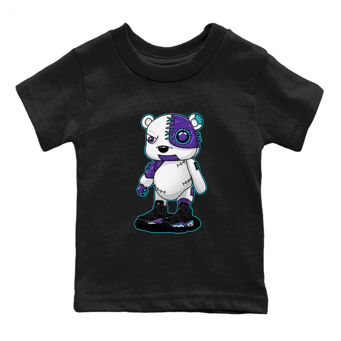 Cyborg Bear snkmatch Tee Kids - Air Jordan 6 Aqua