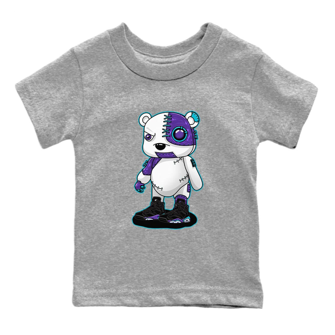 Cyborg Bear snkmatch Tee Kids - Air Jordan 6 Aqua