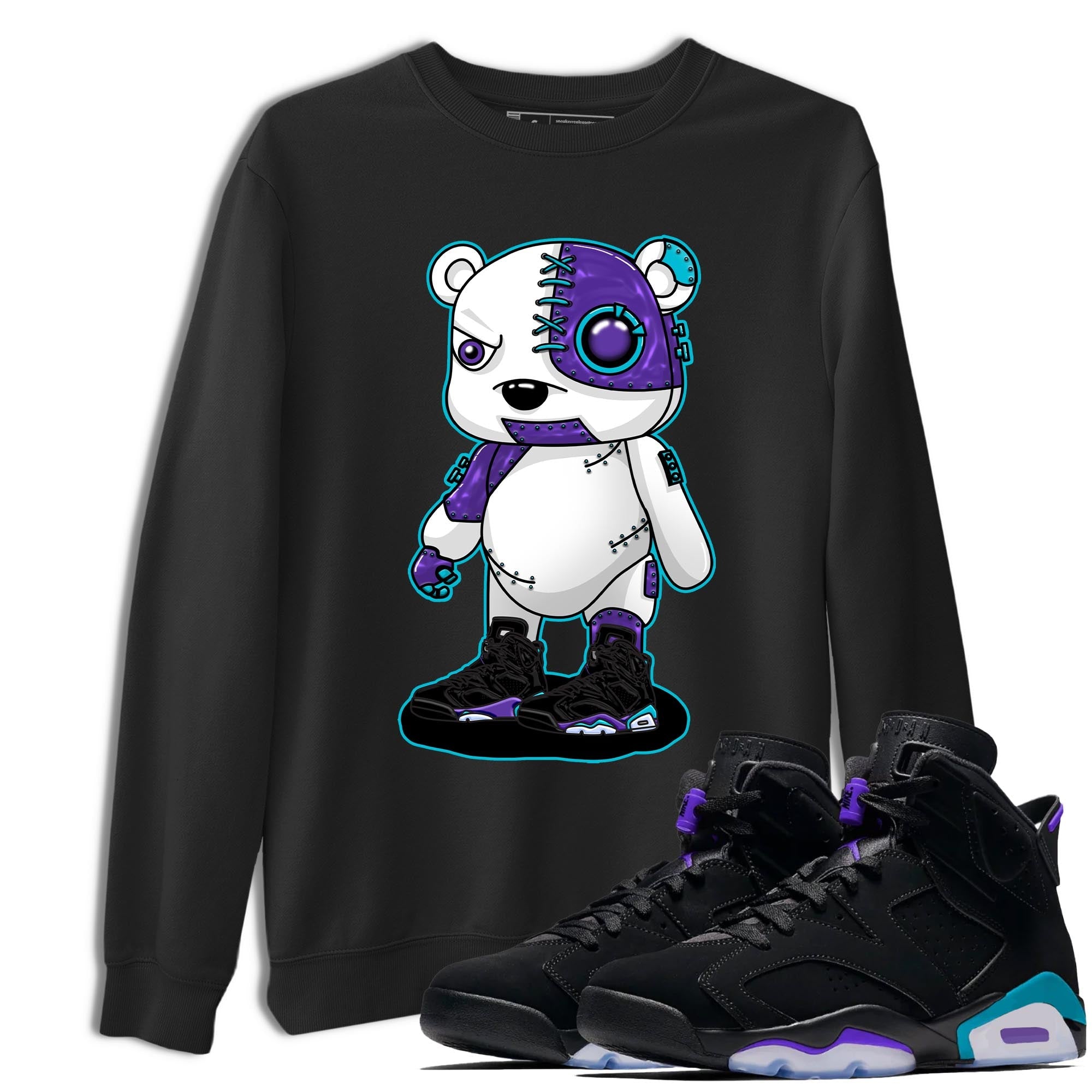 Cyborg Bear snkmatch Tee - Air Jordan 6 Aqua