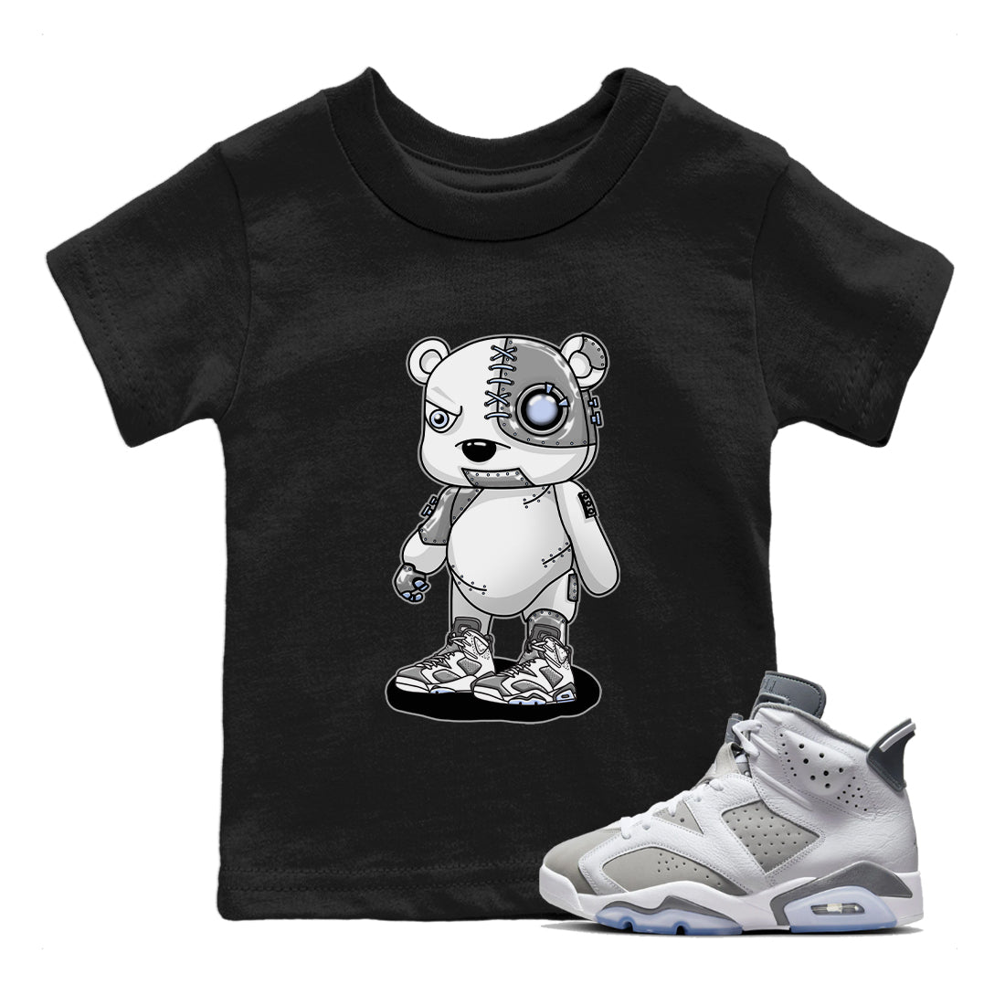 Cyborg Bear Kids Tops - Air Jordan 6 Cool Grey
