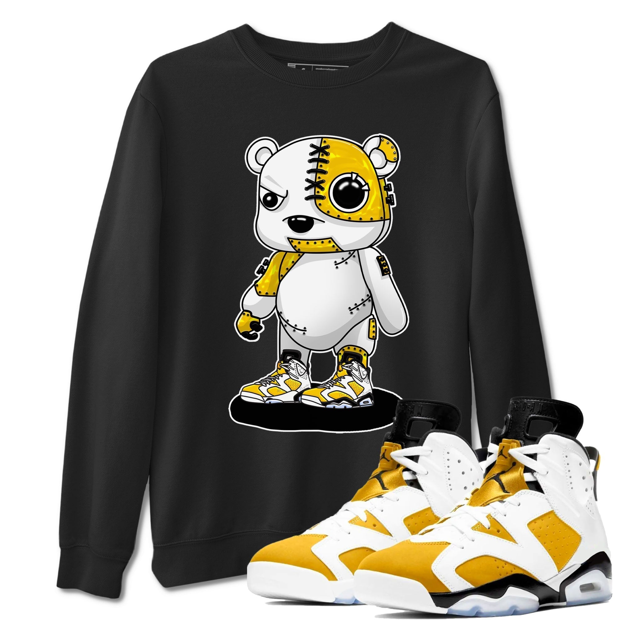 Cyborg Bear snkmatch Tees - Air Jordan 6 Yellow Ochre