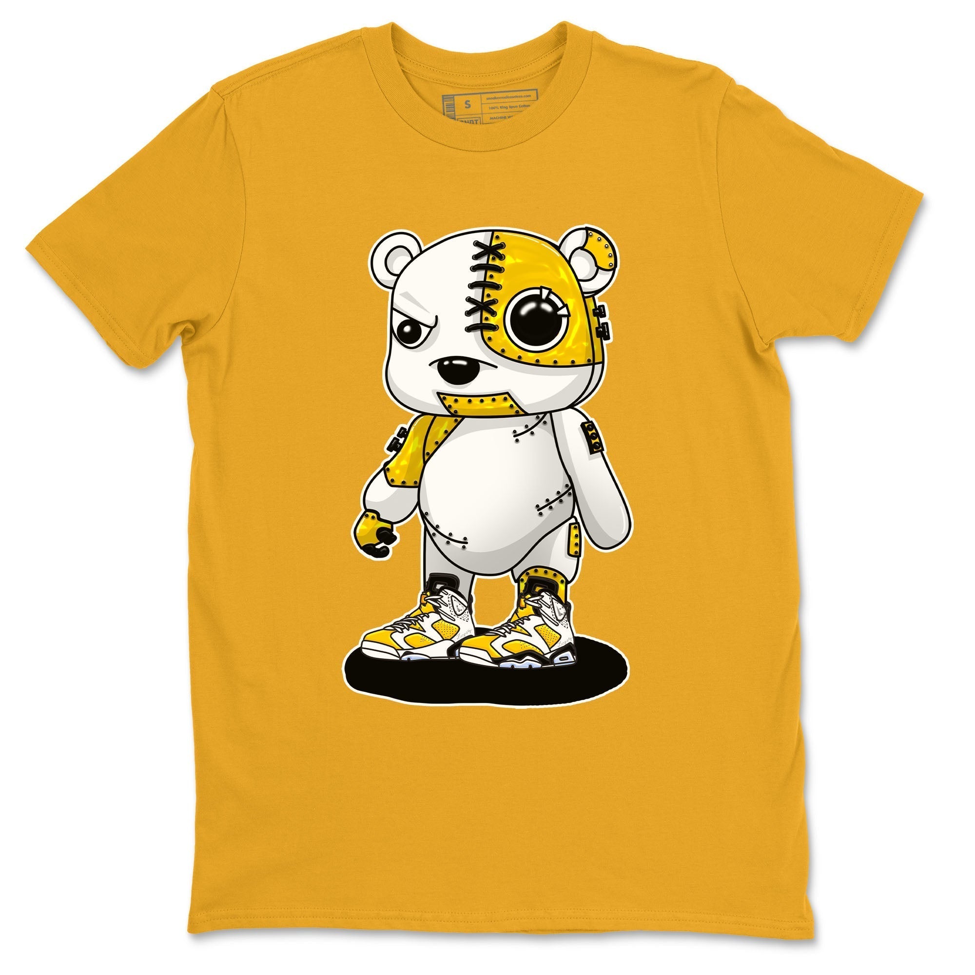 Cyborg Bear snkmatch Tees - Air Jordan 6 Yellow Ochre