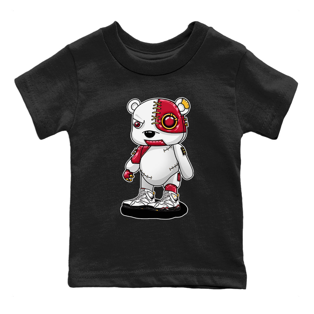 Cyborg Bear Kids Tops - Air Jordan 7 Cardinal