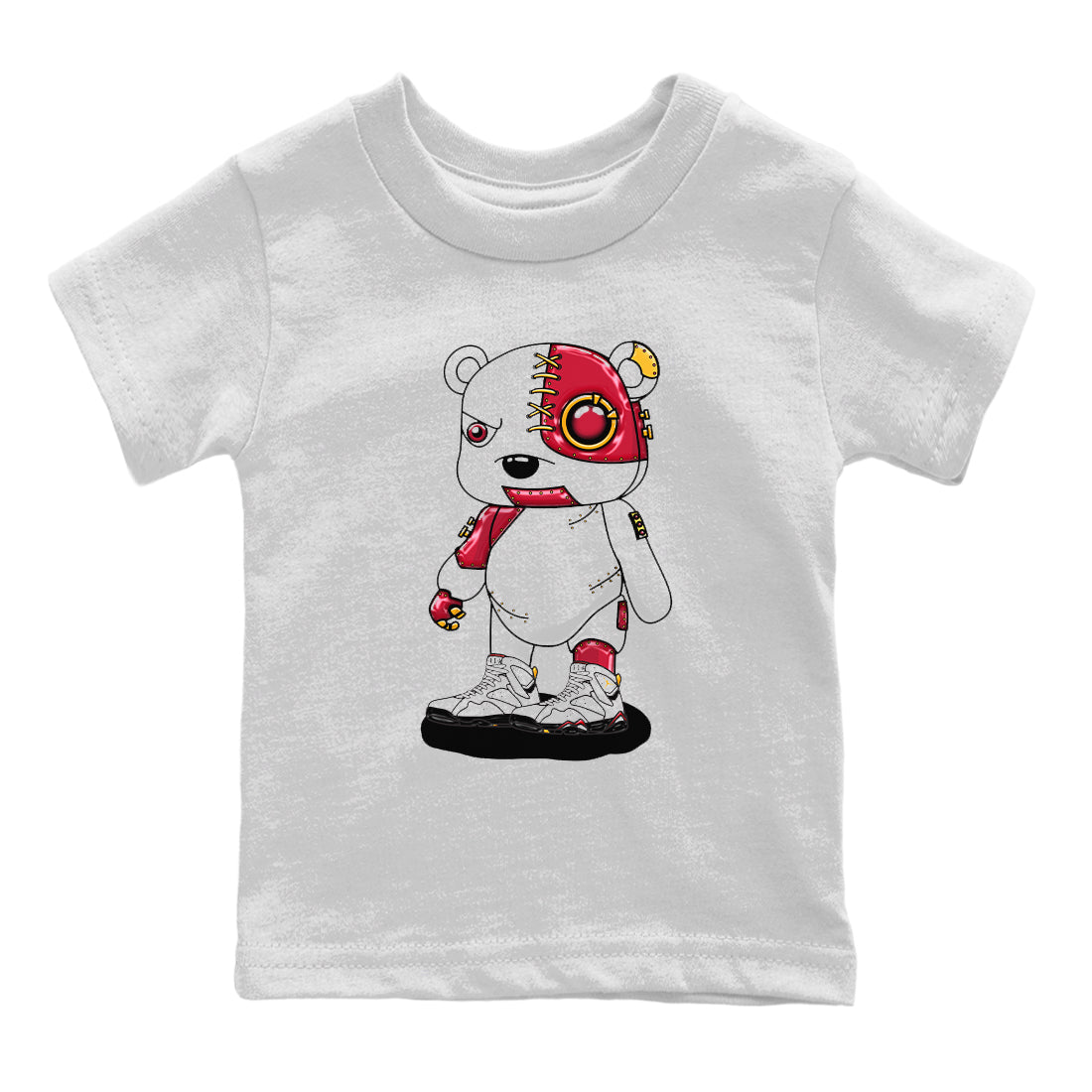 Cyborg Bear Kids Tops - Air Jordan 7 Cardinal