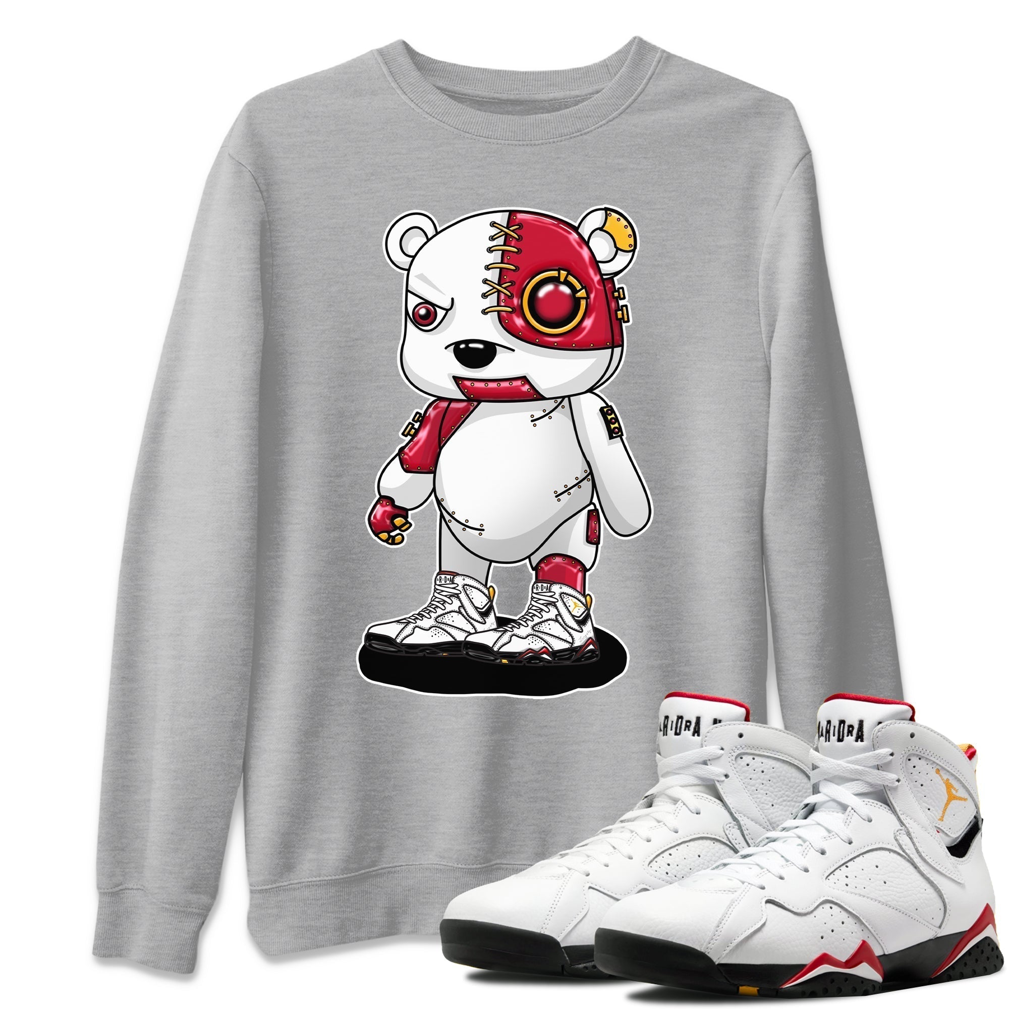 Cyborg Bear Unisex Tops - Air Jordan 7 Cardinal