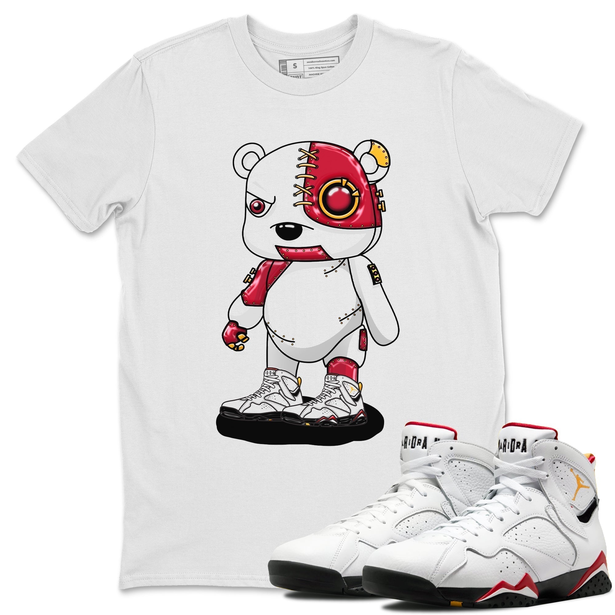 Cyborg Bear Unisex Tops - Air Jordan 7 Cardinal