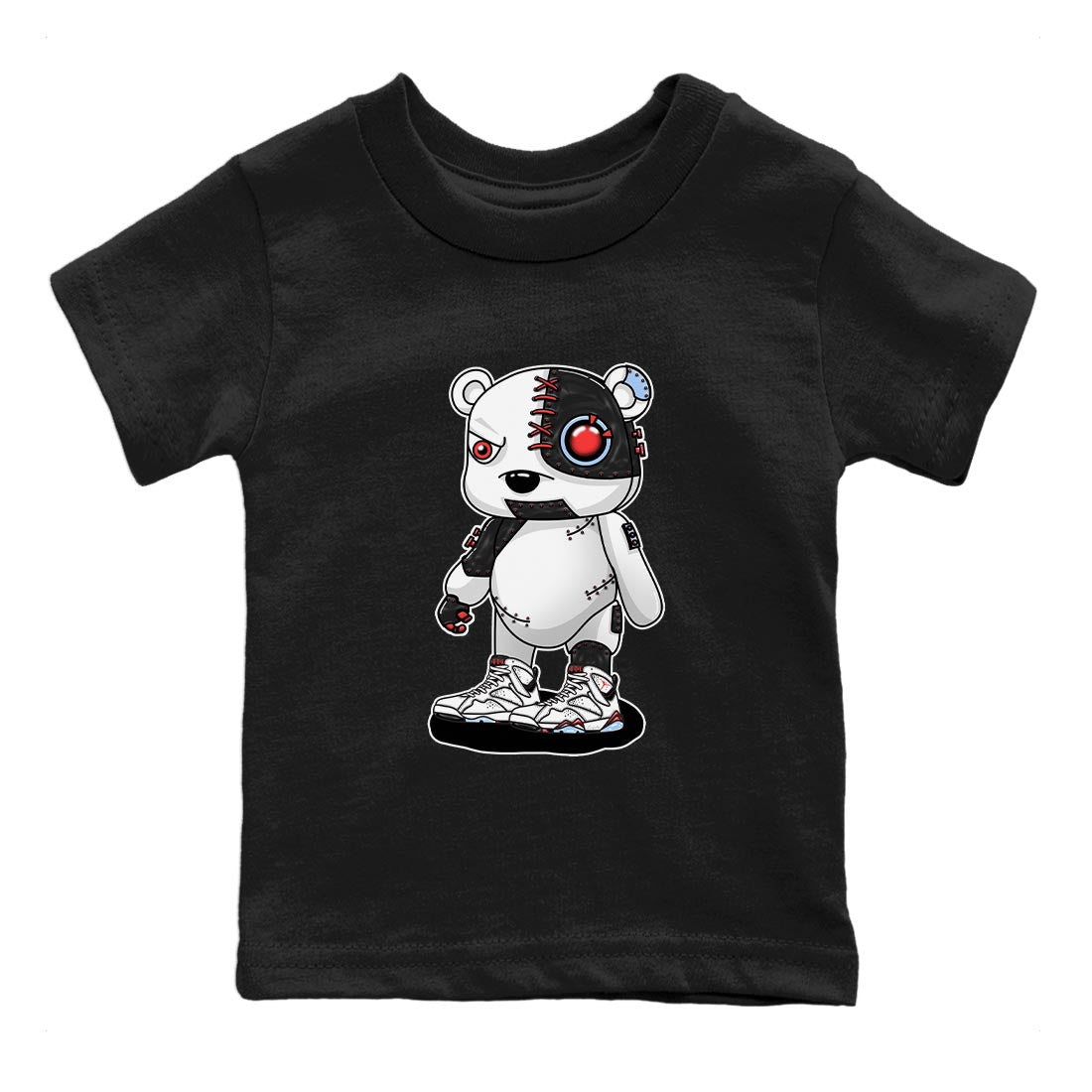 Cyborg Bear snkmatch Tee Kids - Air Jordan 7 White Infrared