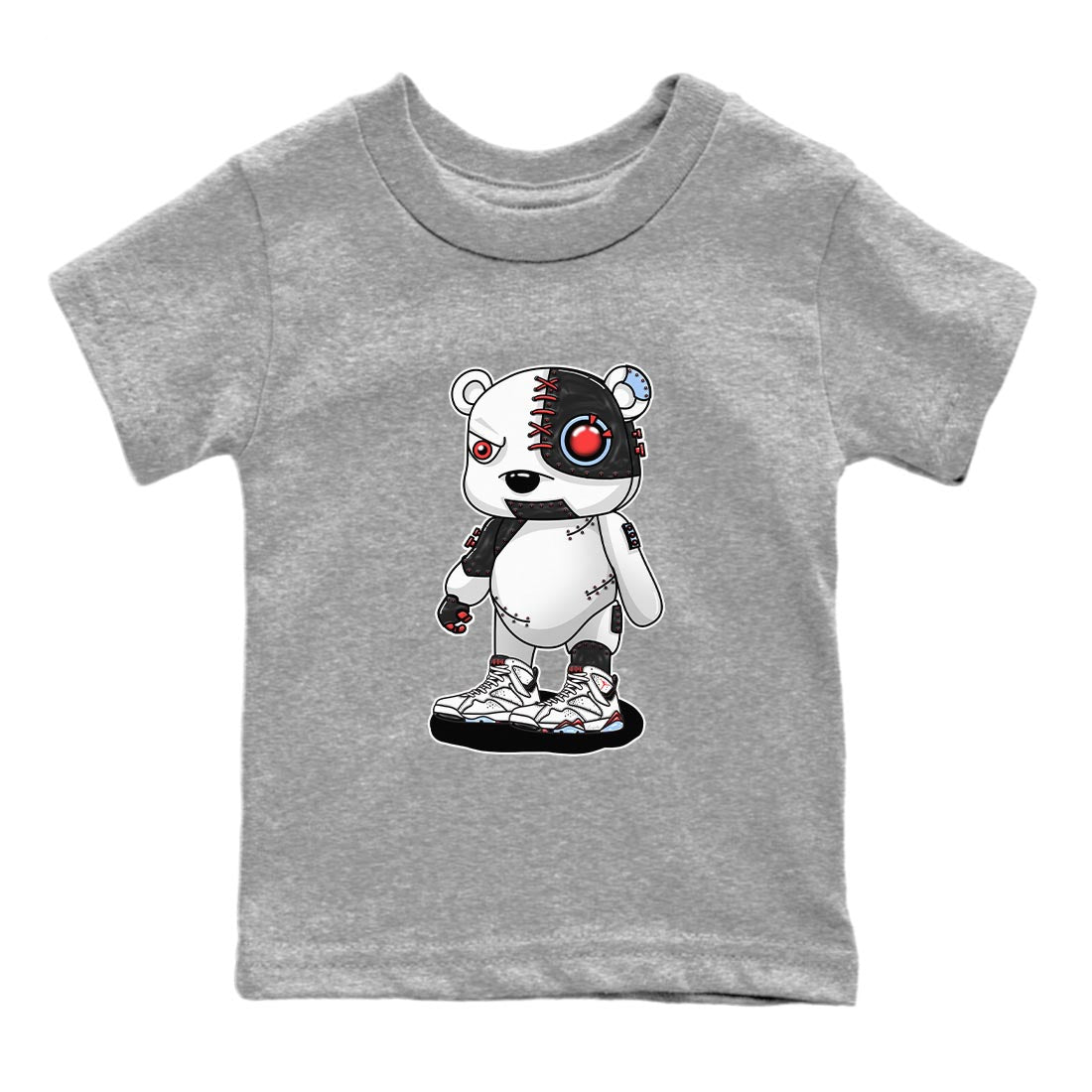 Cyborg Bear snkmatch Tee Kids - Air Jordan 7 White Infrared