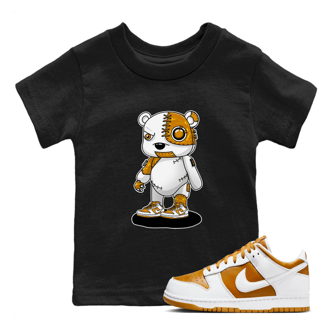 Cyborg Bear snkmatch Tees Kids - Dunk Dark Curry