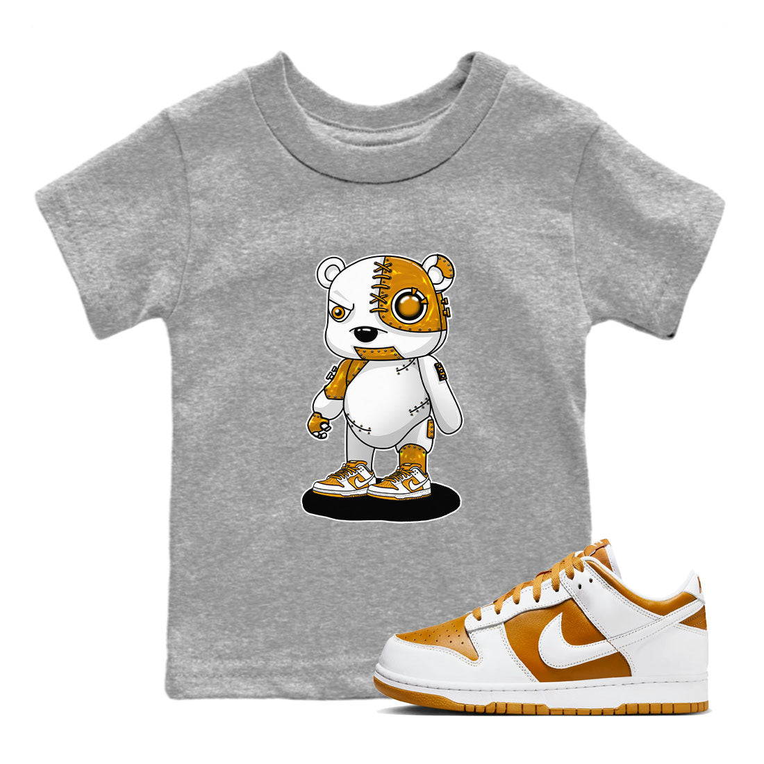 Cyborg Bear snkmatch Tees Kids - Dunk Dark Curry