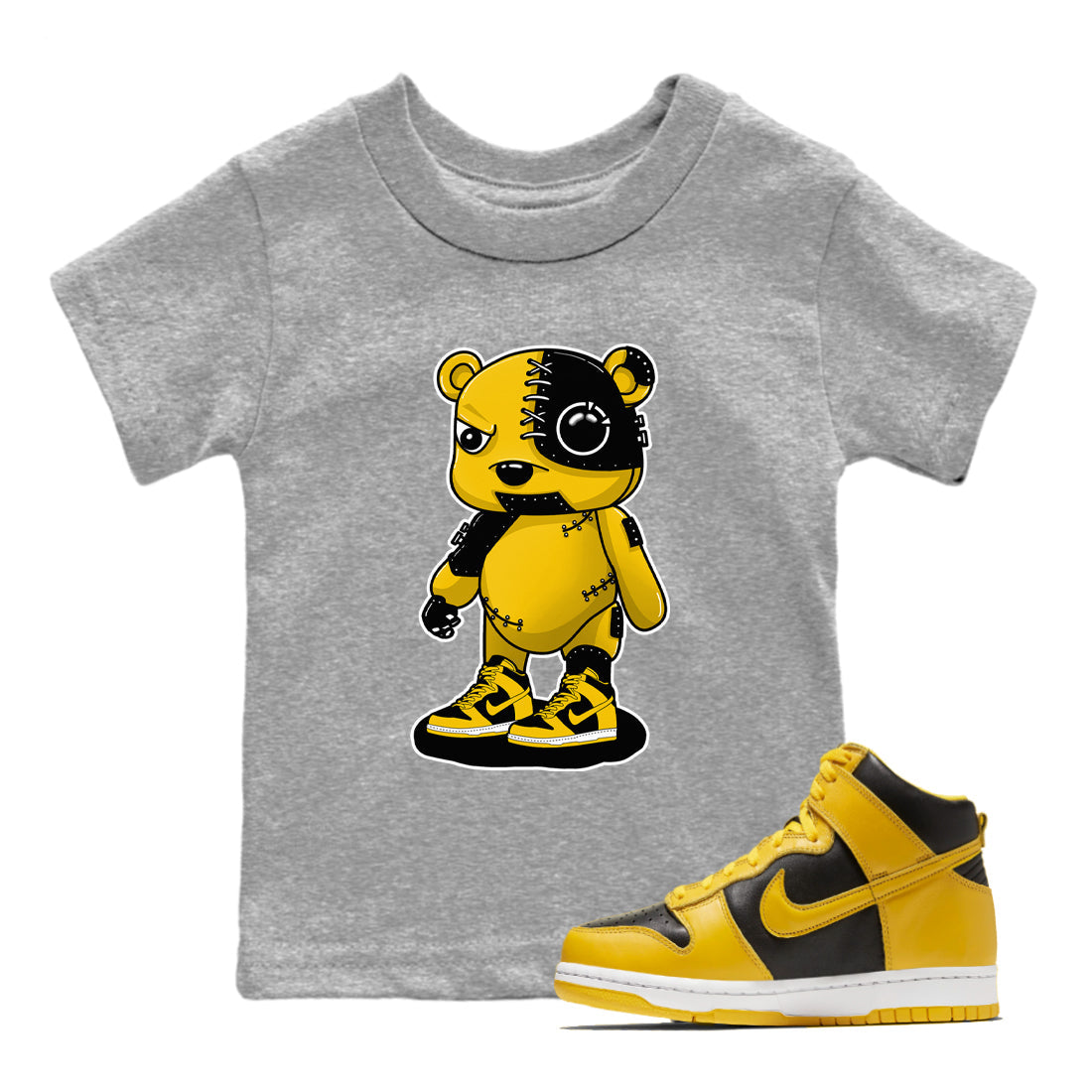 Cyborg Bear snkmatch Tees Kids - Dunk High Pollen